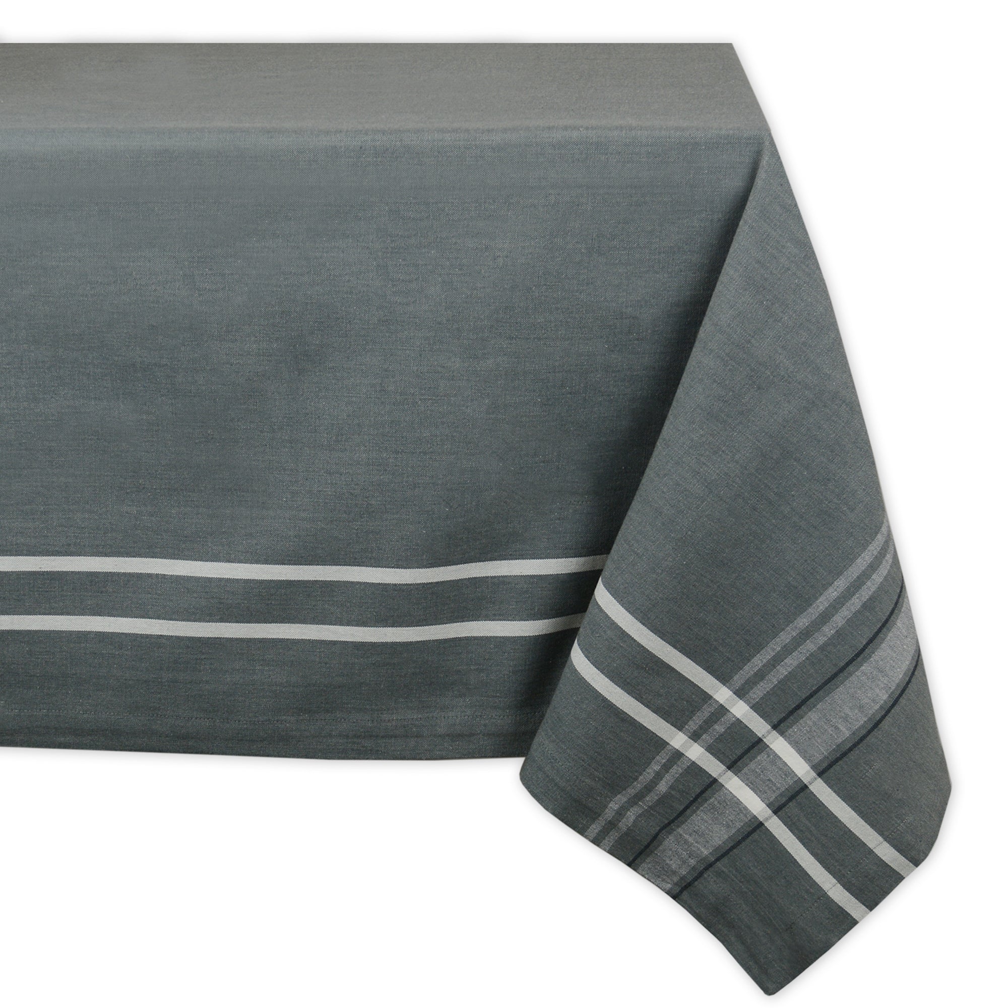 Dii Gray French Chambray Tablecloth