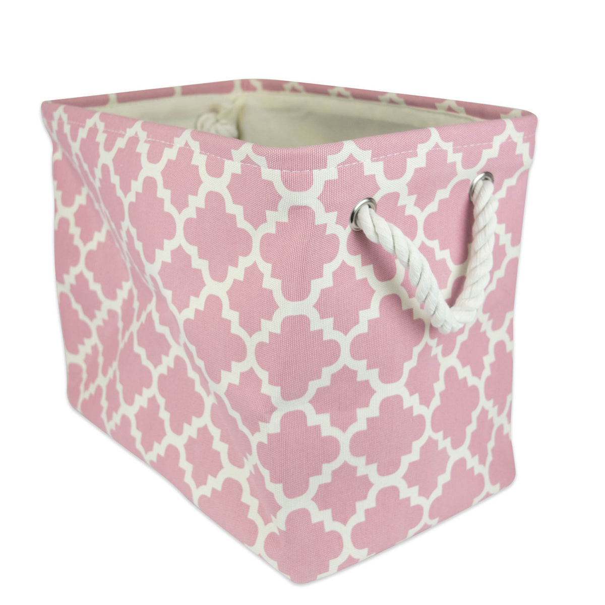 Dii Polyester Bin Lattice Rose Rectangle Large