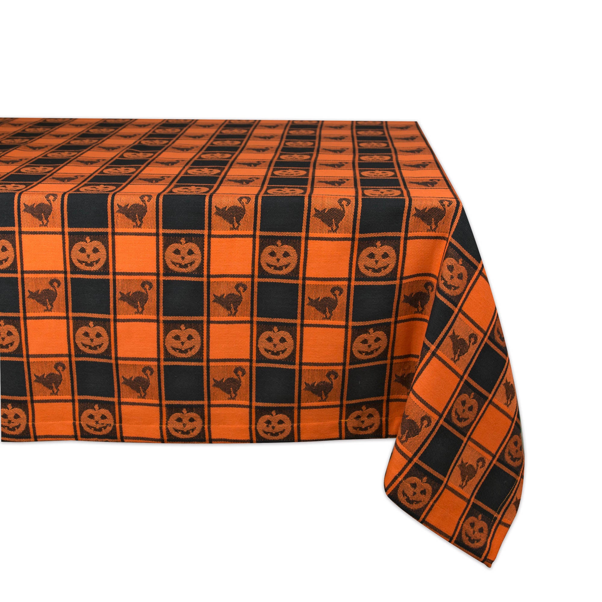 Dii Halloween Woven Check Tablecloth
