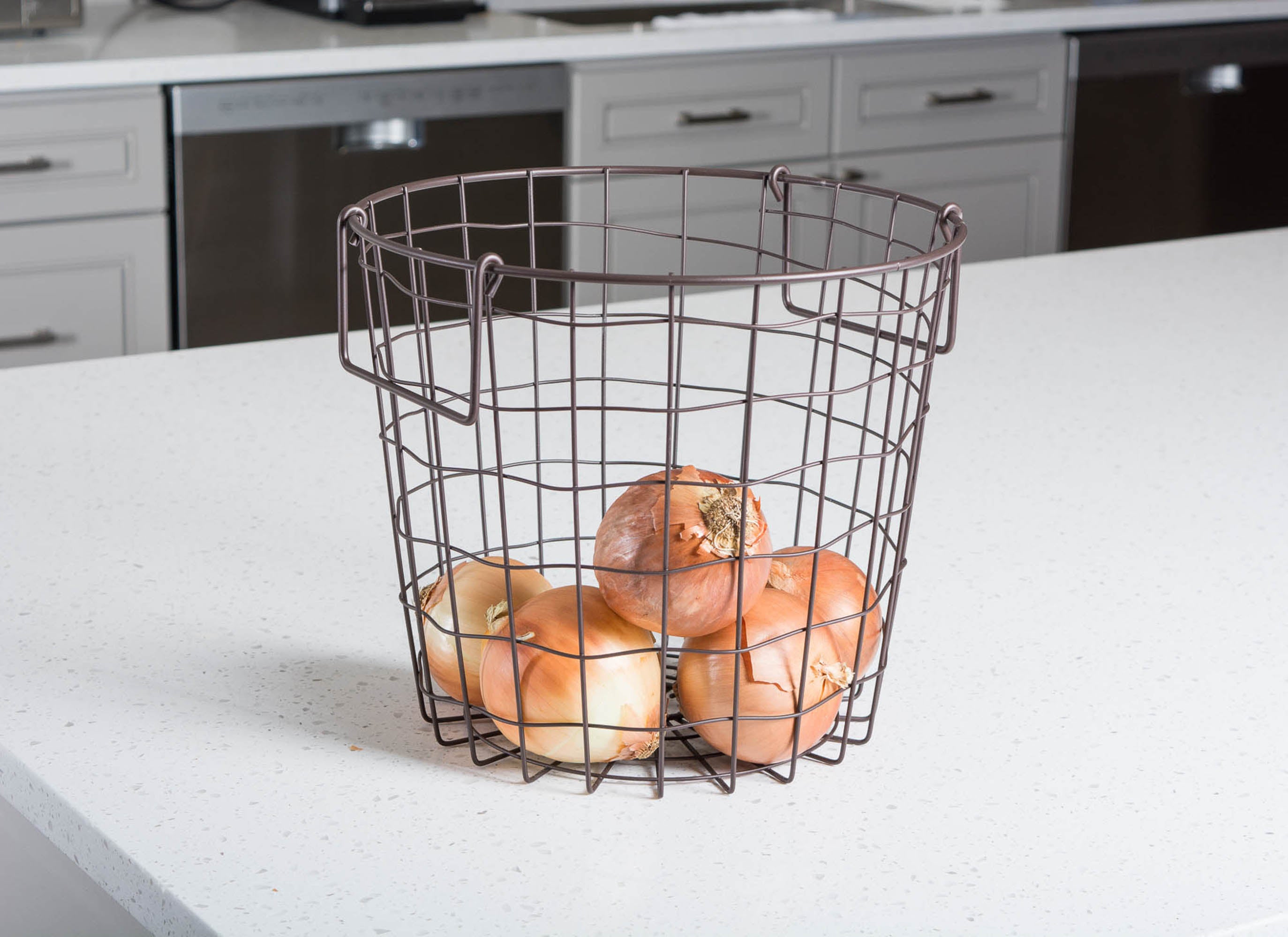 DII Metal Basket Bronze Round Small