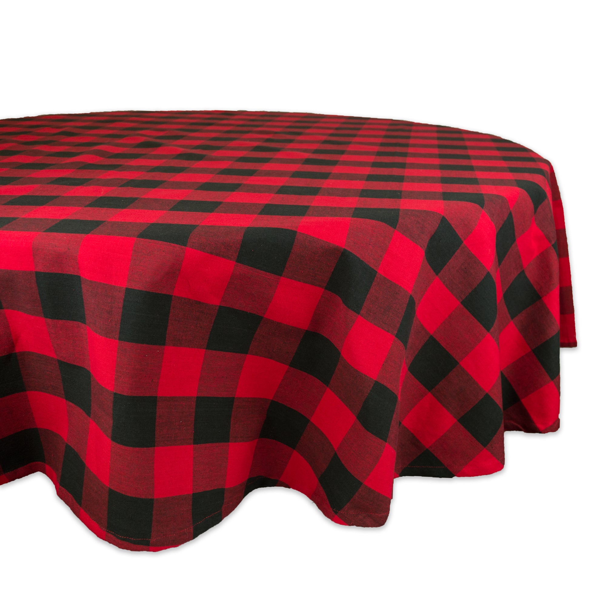 Dii Red Buffalo Check Tablecloth 70 Round