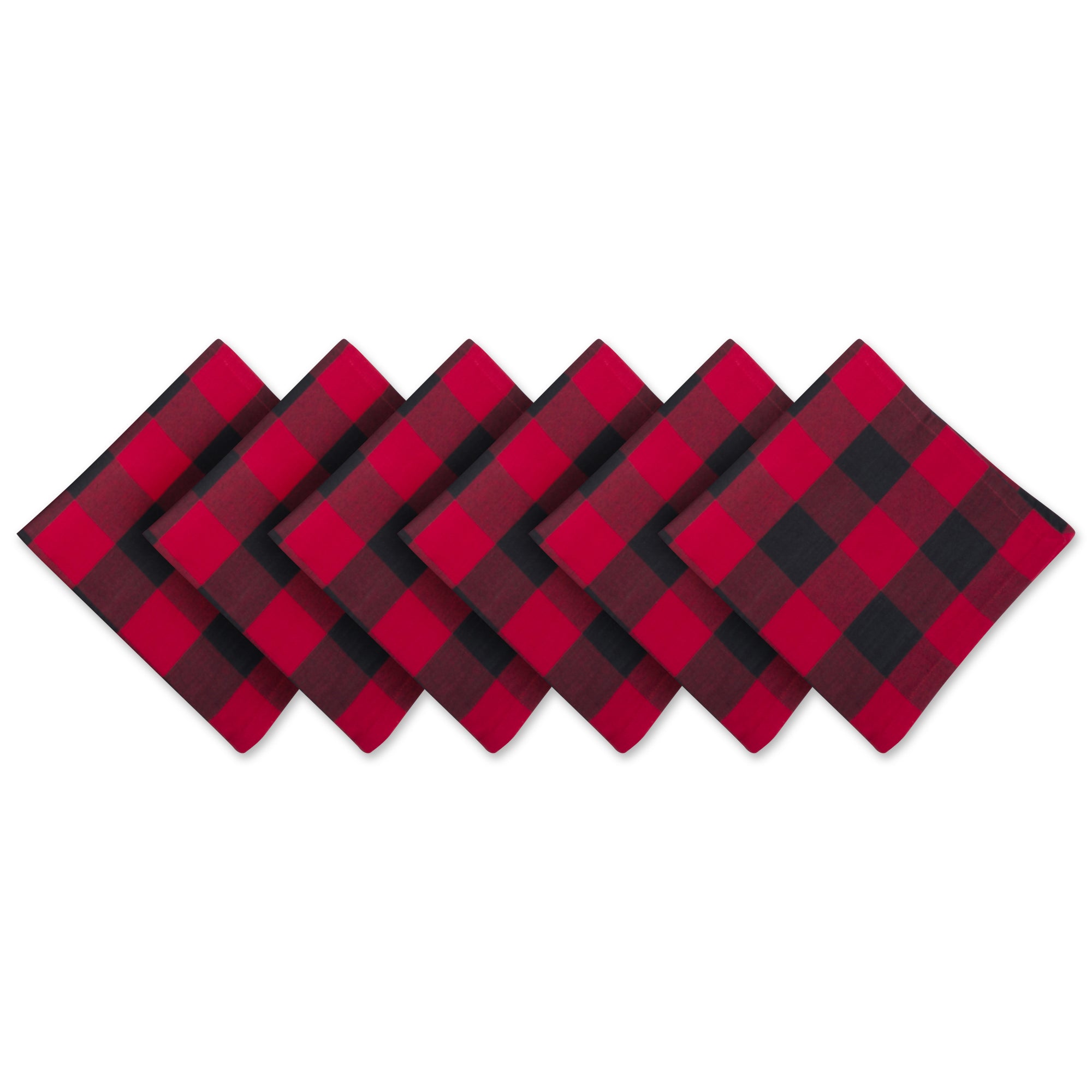 Dii Red Buffalo Check Napkin (Set Of 6)