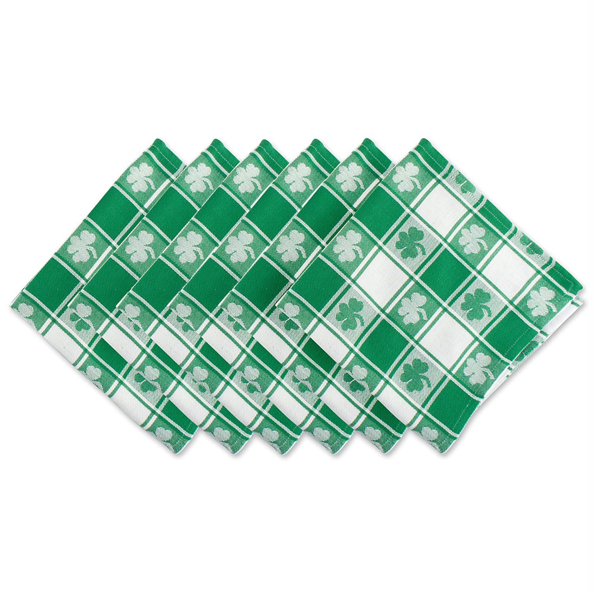 Dii Shamrock Woven Check Napkin (Set Of 6)