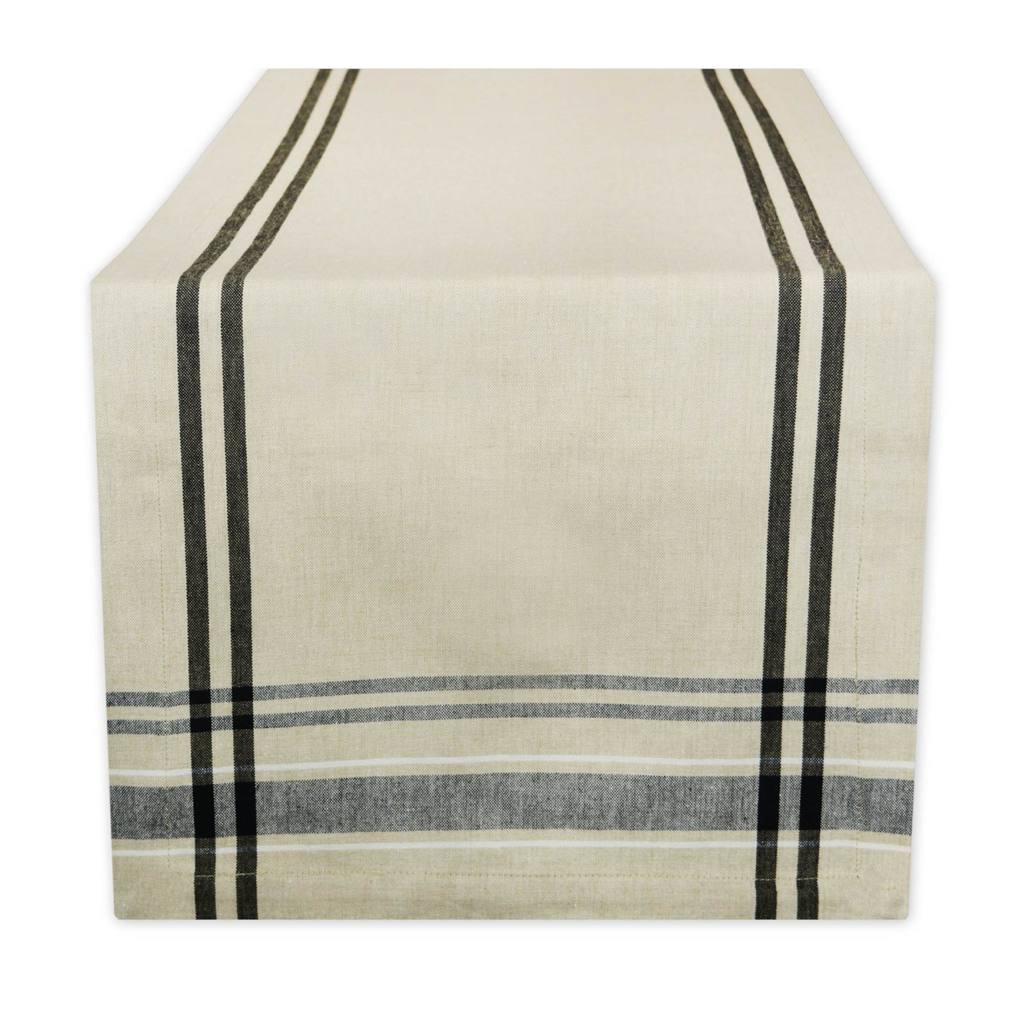 Dii Black French Stripe Table Runner