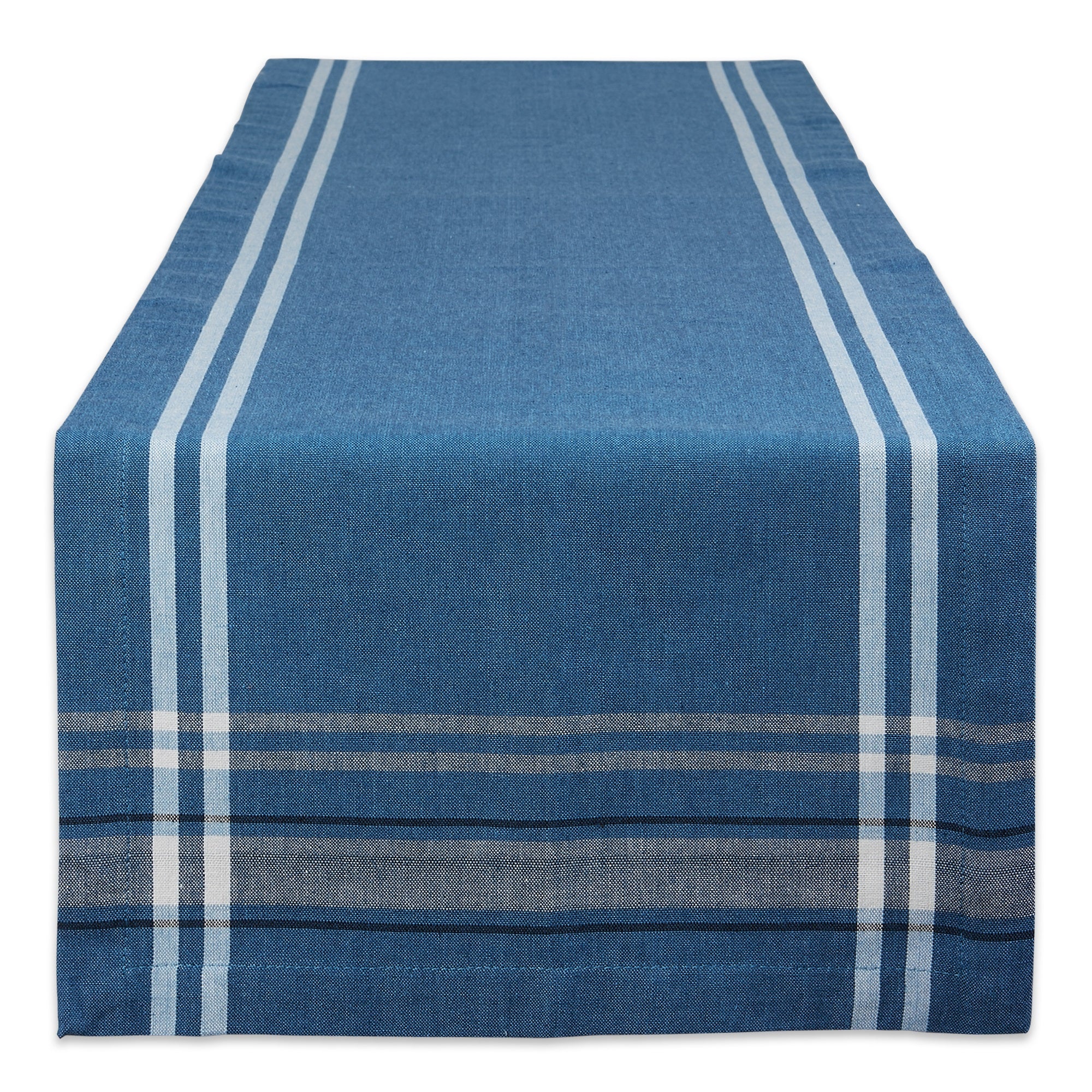 Dii Blue Chambray French Stripe Table Runner