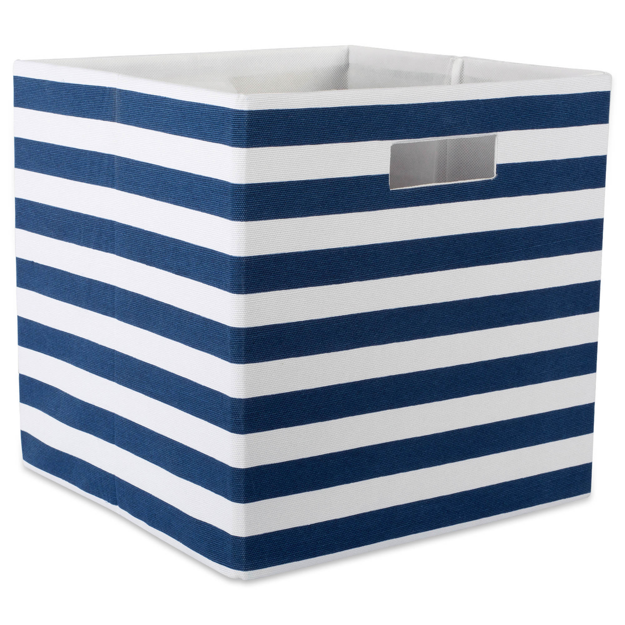 Dii Polyester Cube Stripe Nautical Blue Square