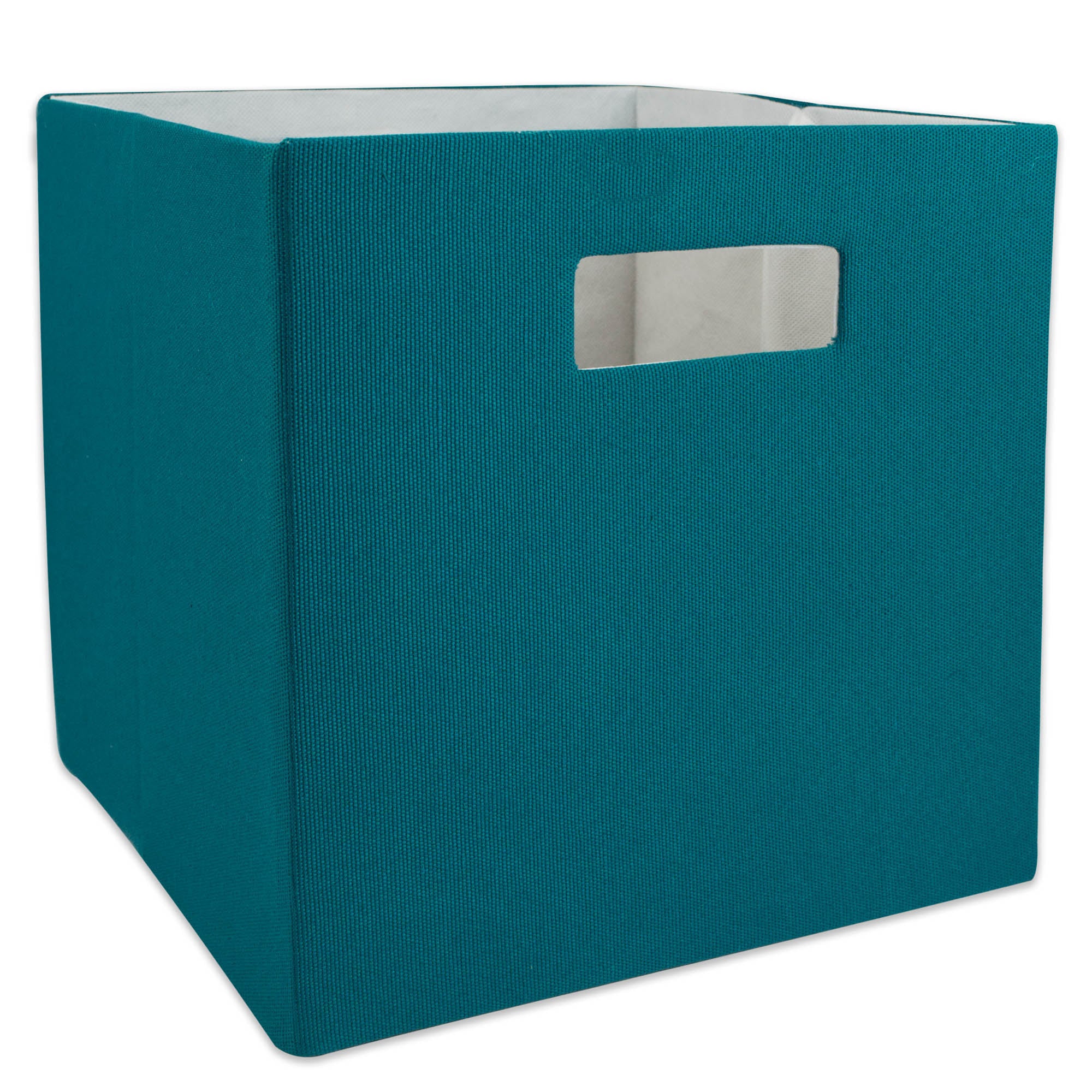 Dii Polyester Cube Solid Teal Square