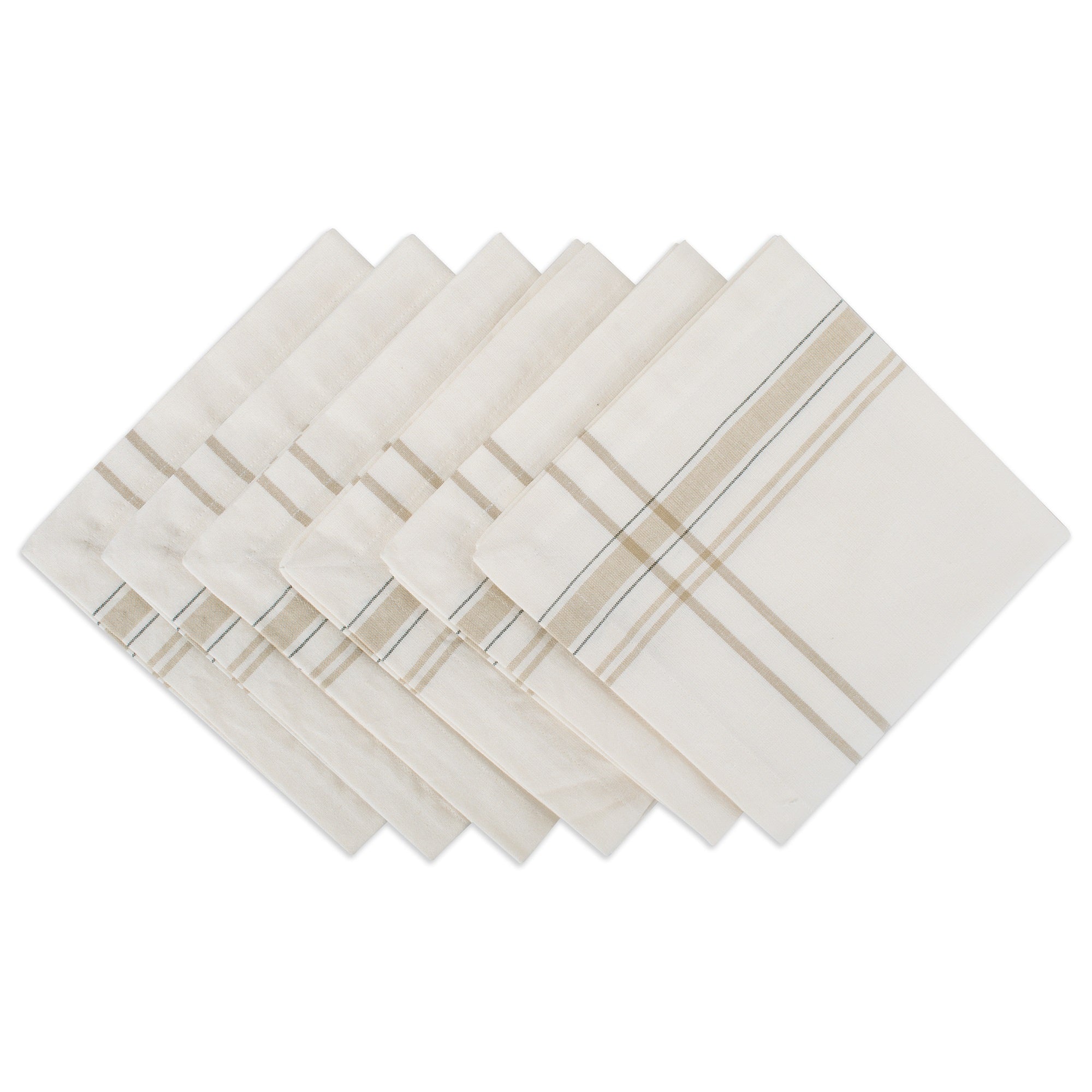 Dii White Chambray French Stripe Napkin (Set Of 6)