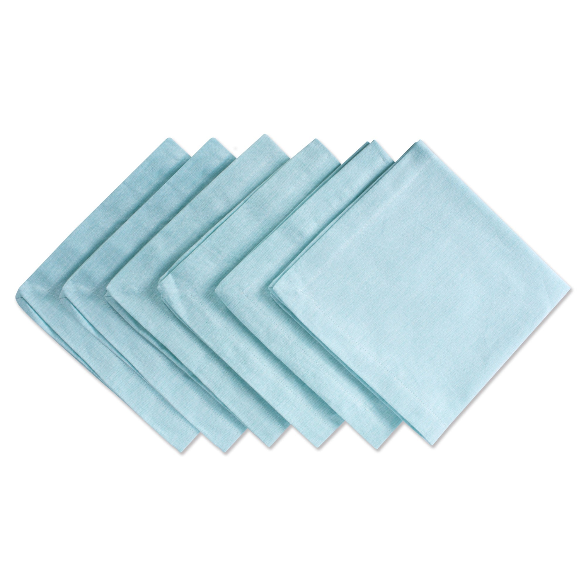 Dii Aqua Solid Chambray Napkin (Set Of 6)