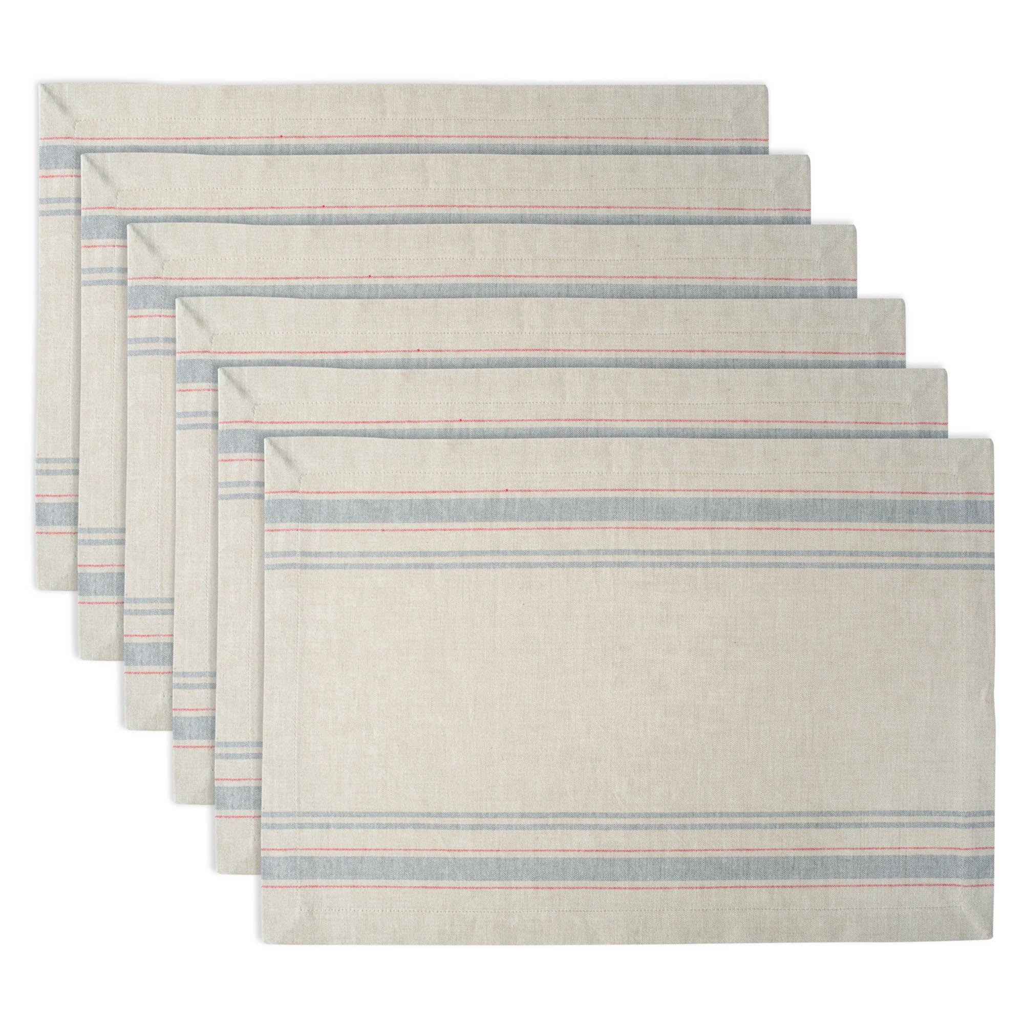 Dii Gray French Stripe Placemat (Set Of 6)