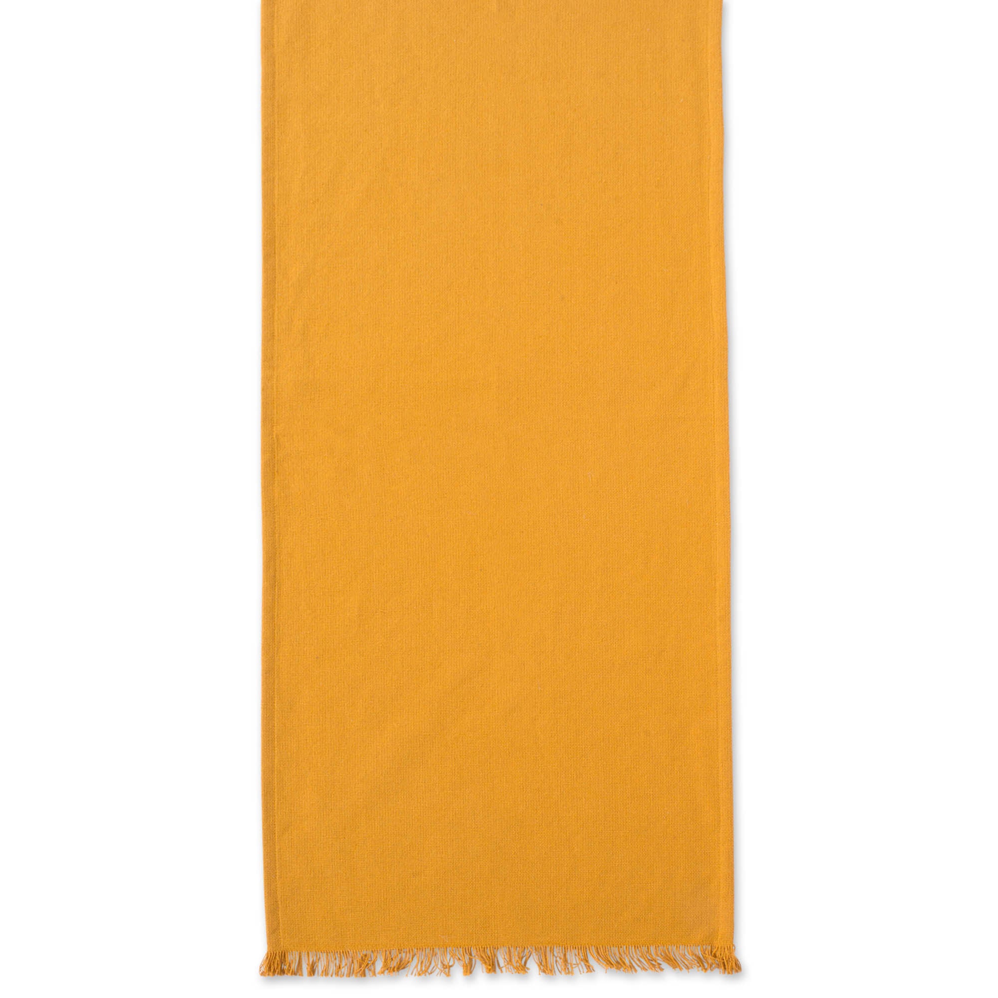 DII Solid Pumpkin Spice Heavyweight Fringed Table Runner