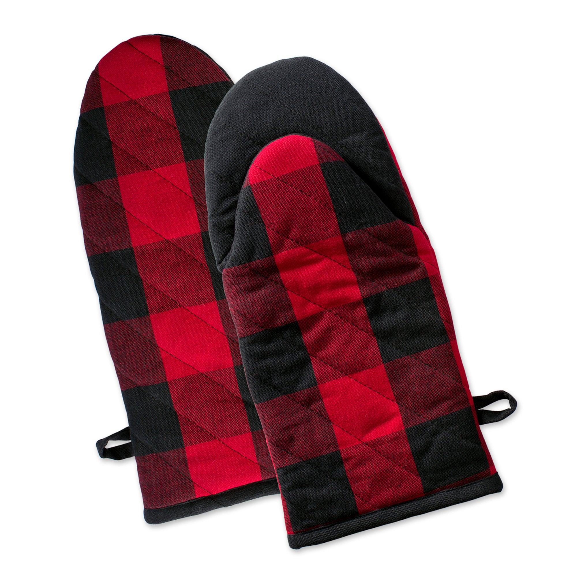 Dii Red Buffalo Check Oven Mitt (Set Of 2)