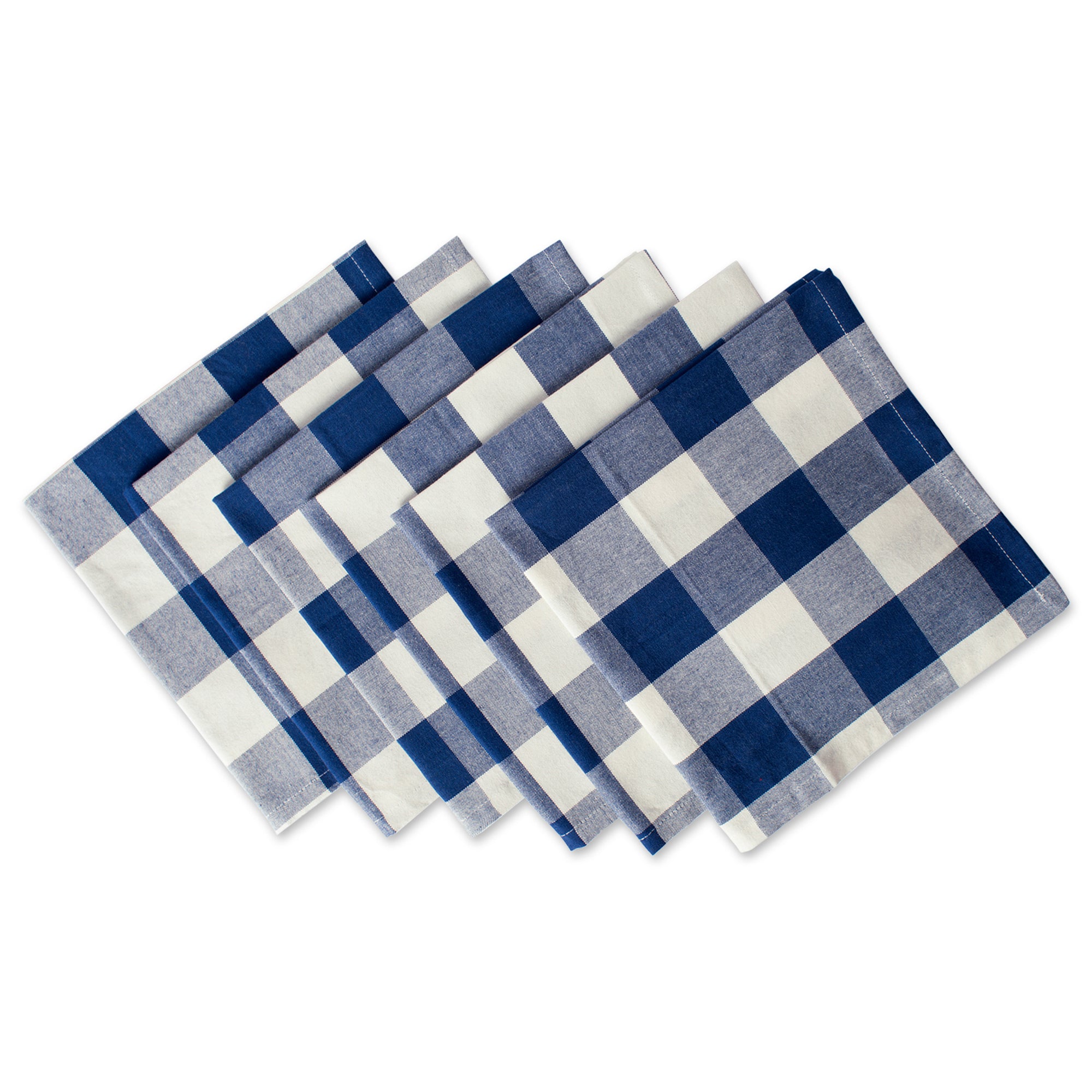 Dii Navy Buffalo Check Napkin (Set Of 6)