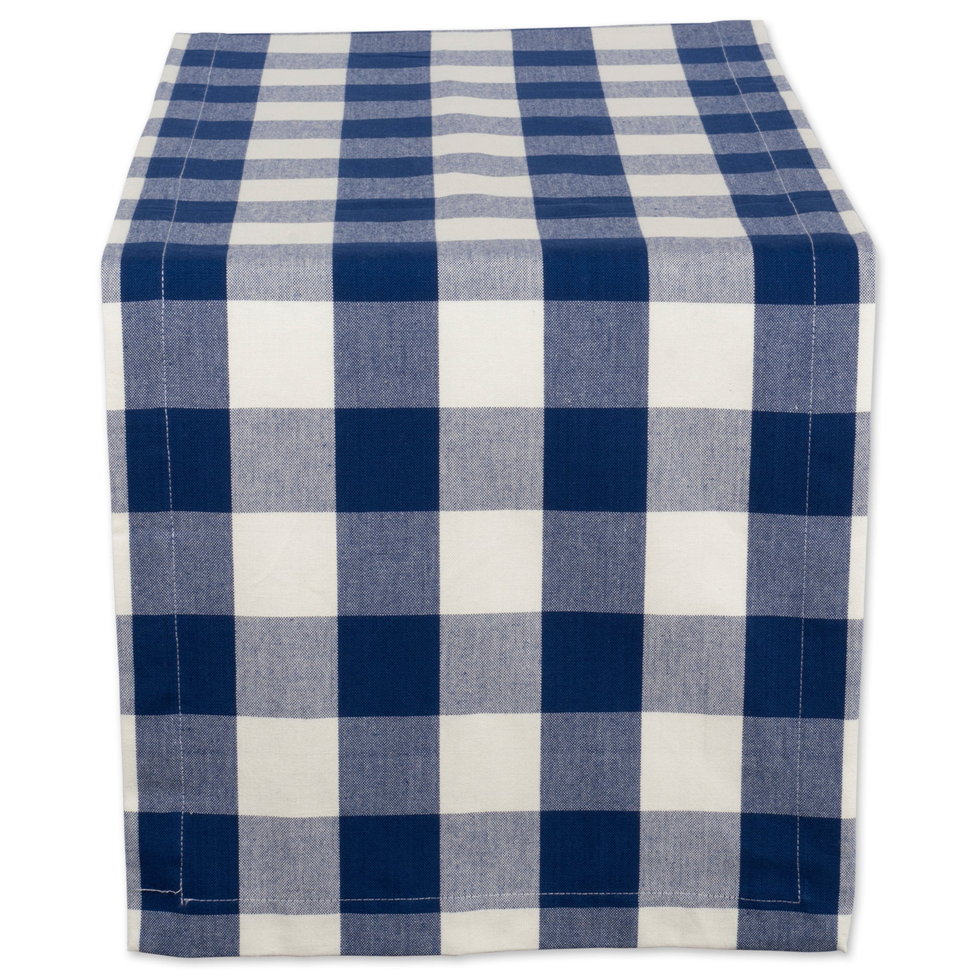Dii Navy Buffalo Check Table Runner