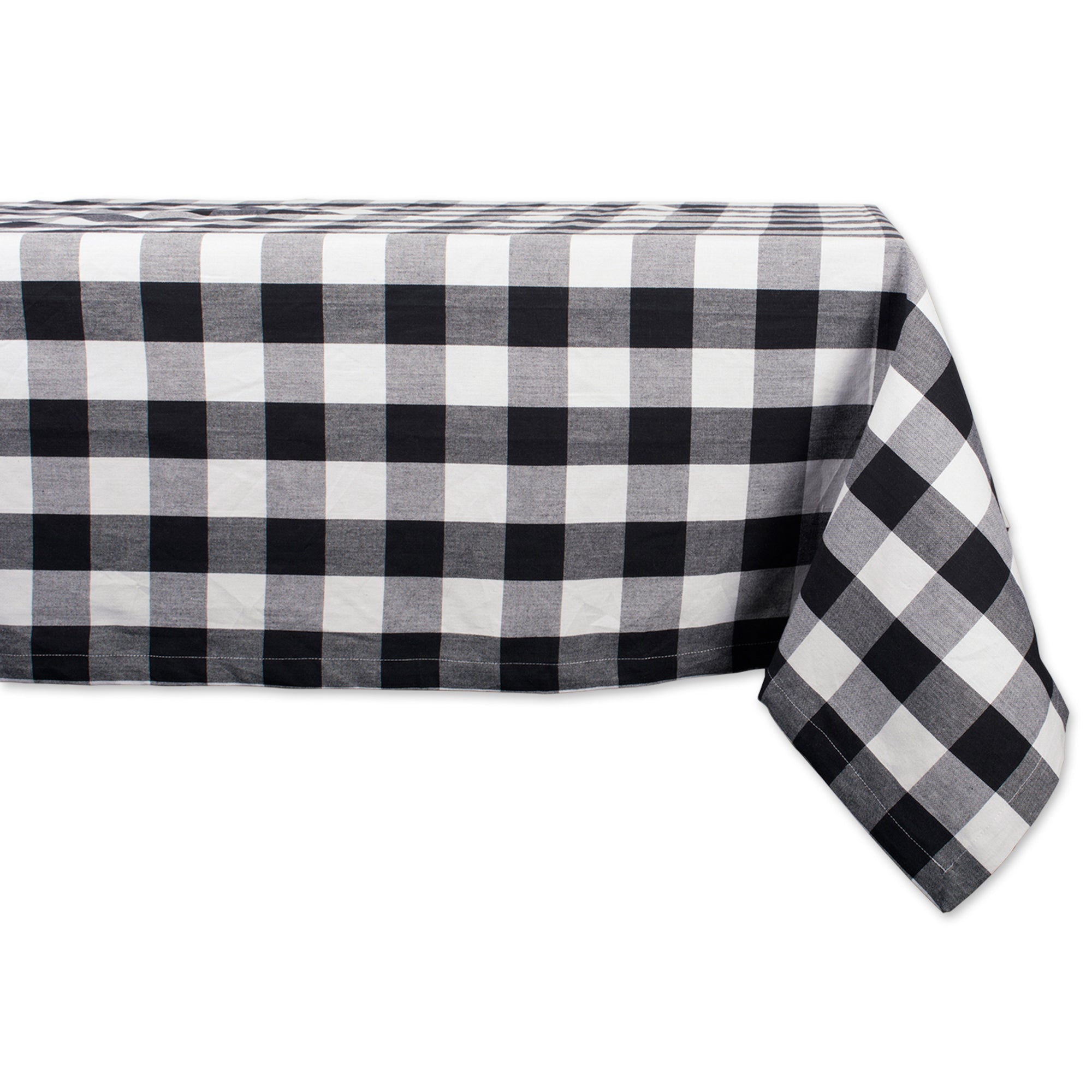Dii Black Buffalo Check Tablecloth