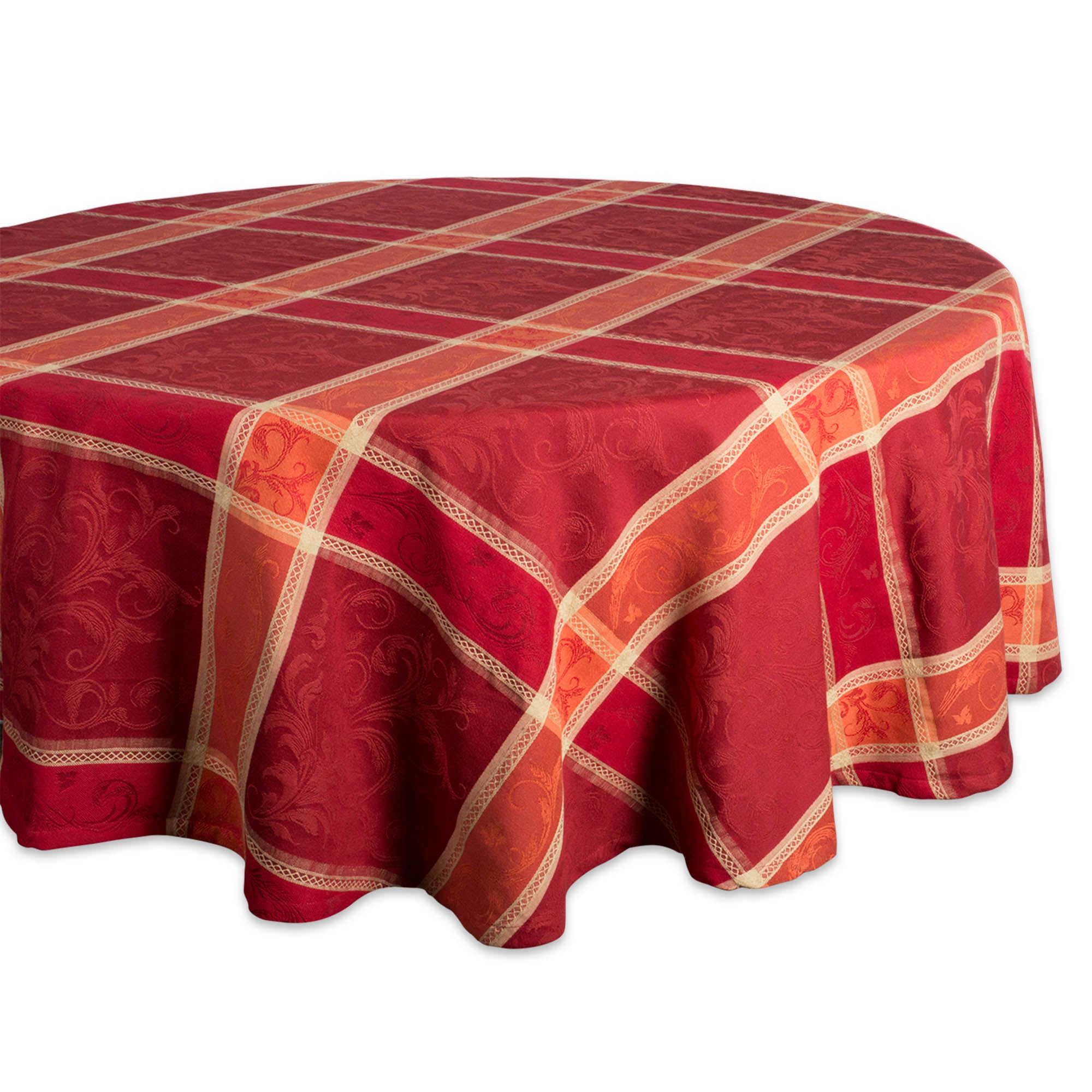 Dii Harvest Wheat Jacquard Tablecloth 70 Round