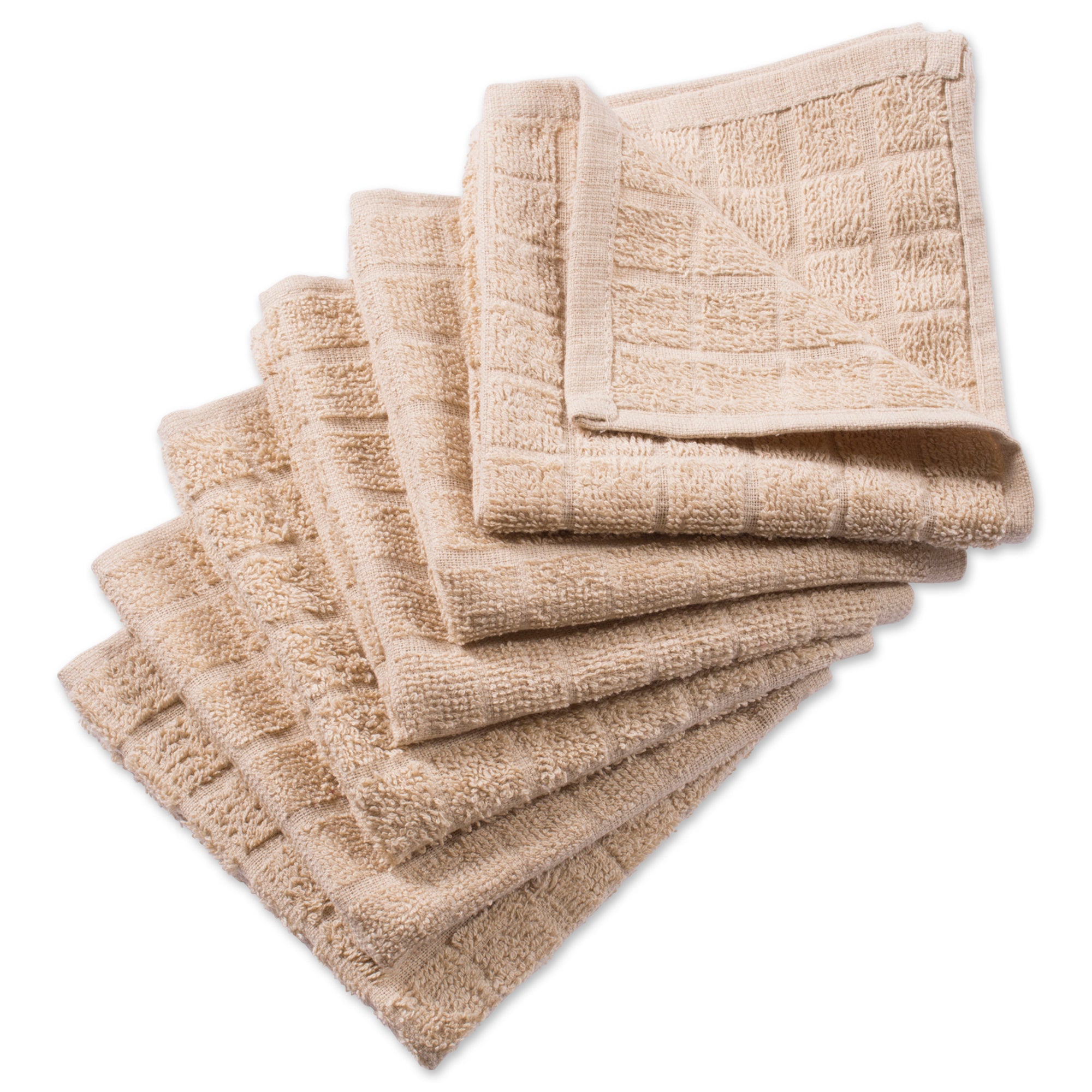 Dii Solid Pebble Windowpane Terry Dishcloth (Set Of 6)