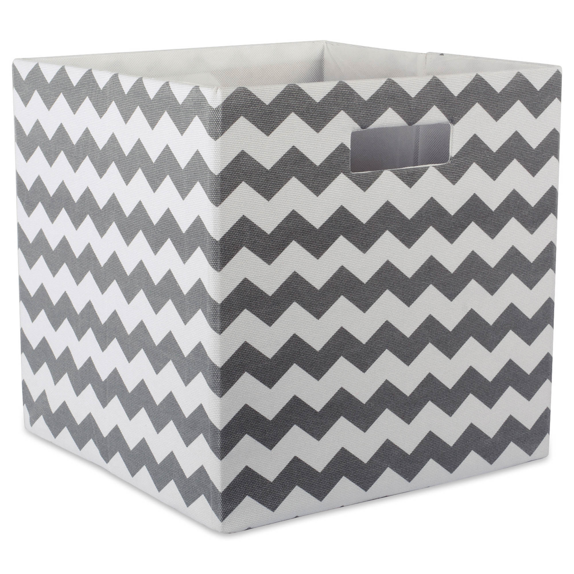 Dii Polyester Cube Chevron Gray Square