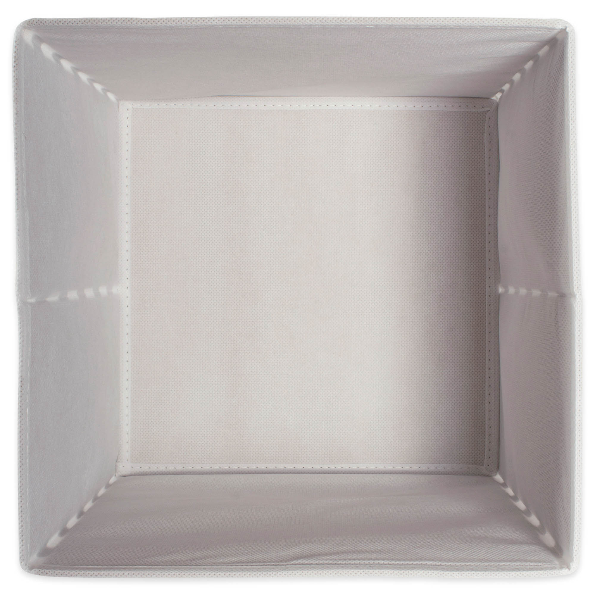 DII Nonwoven Polyester Cube Double Diamond White/Gold Square  (Set of 2)