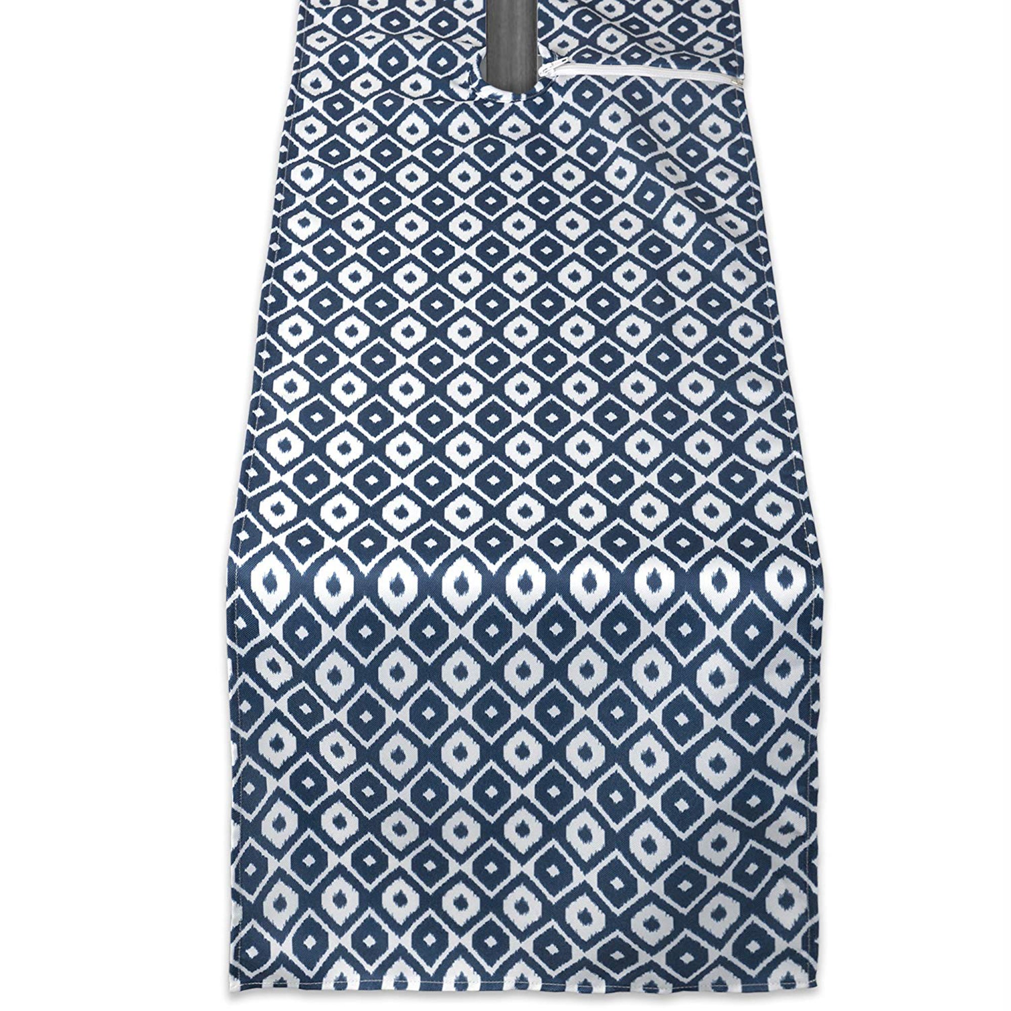 Dii Blue Ikat Outdoor Table Runner With Zipper