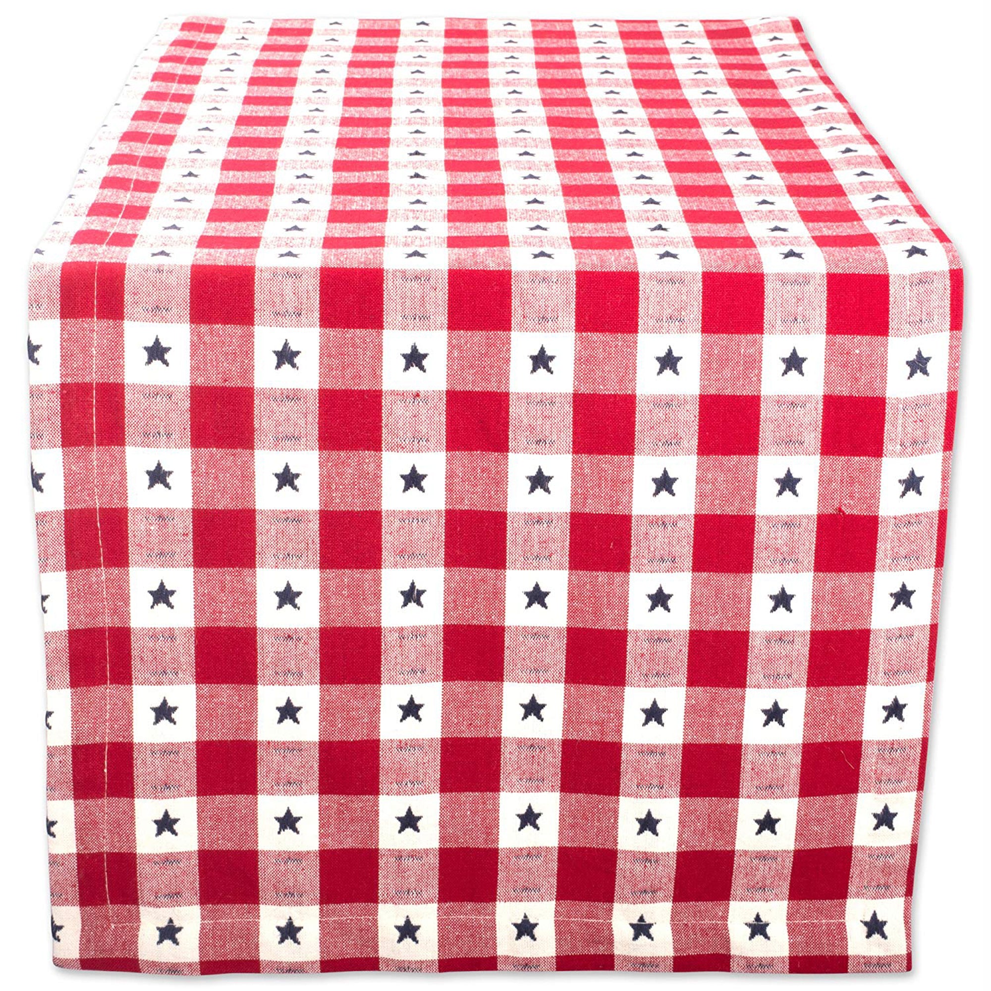 Dii Star Check Table Runner