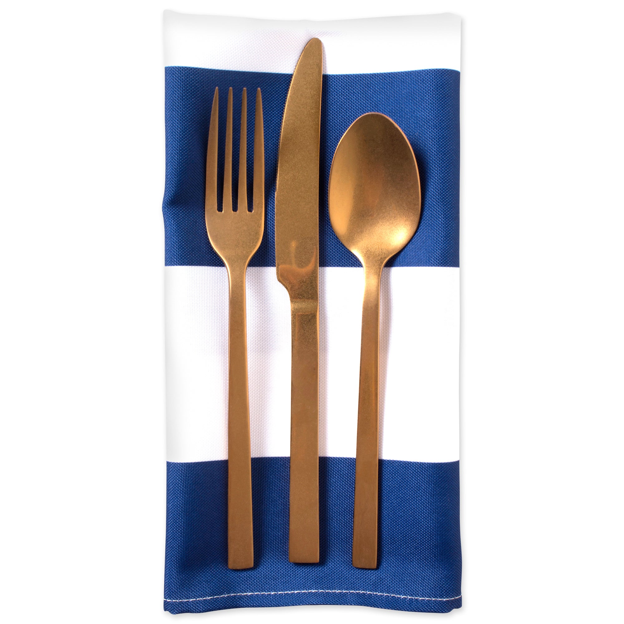 DII Nautical Blue Cabana Stripe Print Outdoor Napkin (Set of 6)