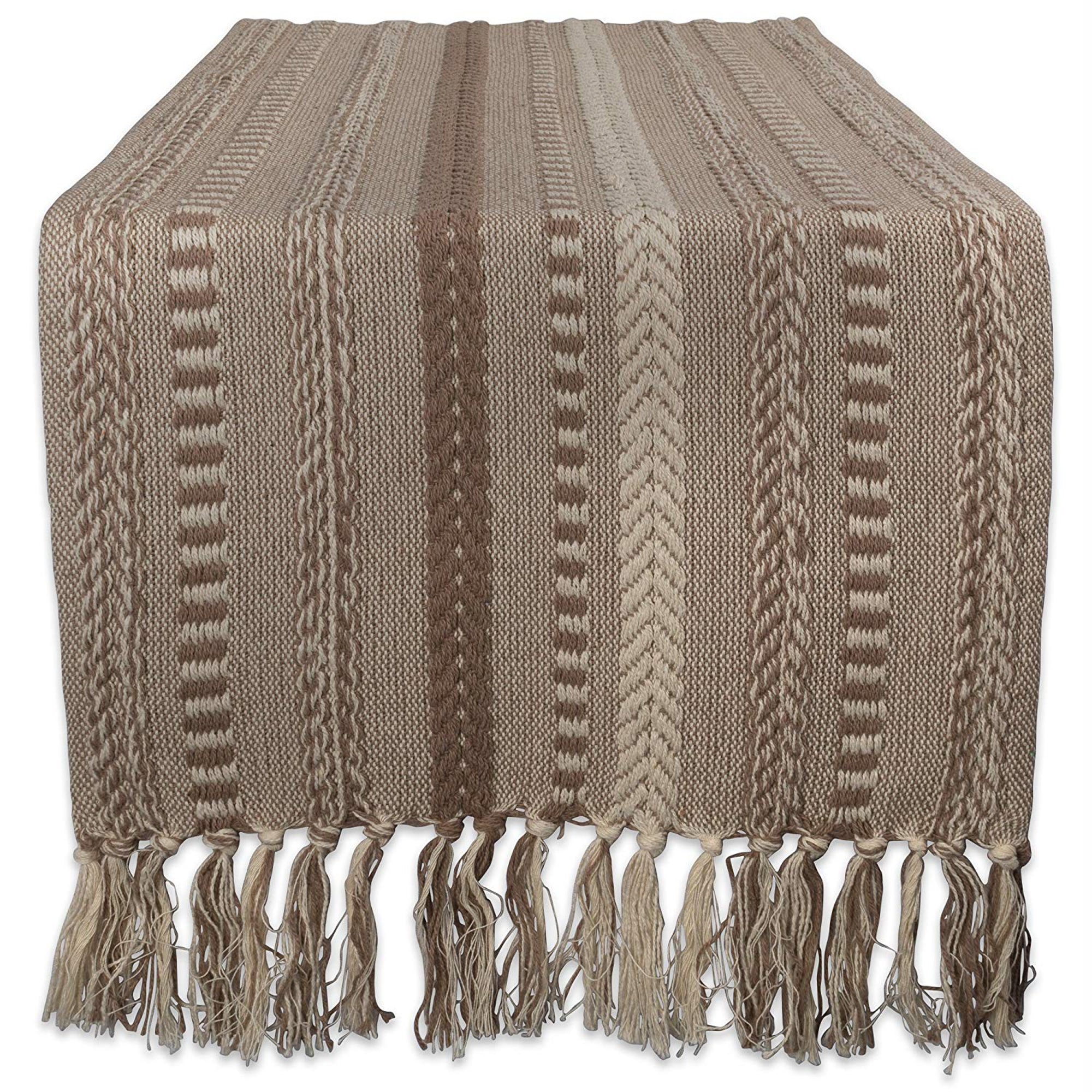 Dii Stone Braided Stripe Table Runner