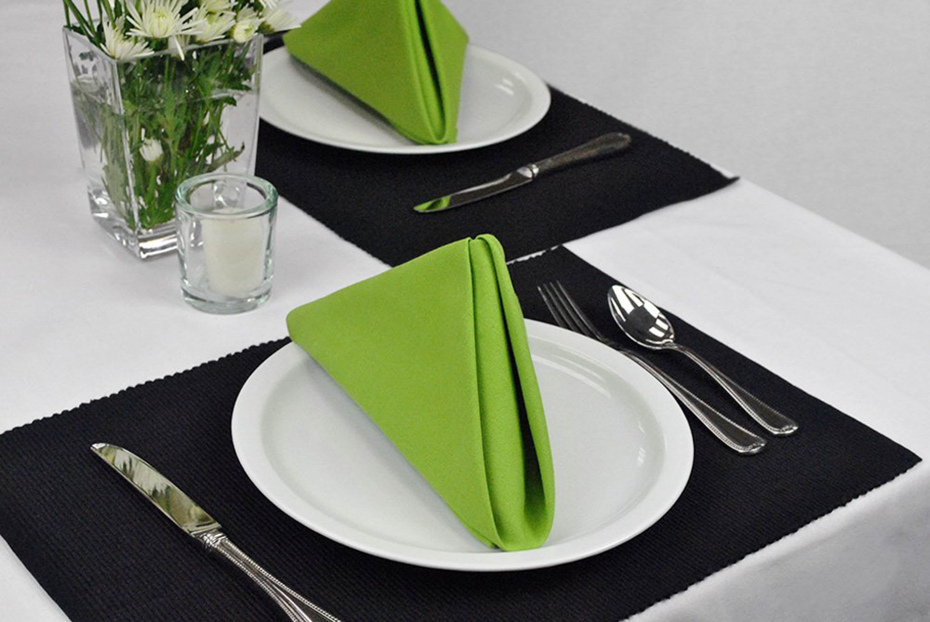 DII Black Ribbed Placemat (Set of 6)