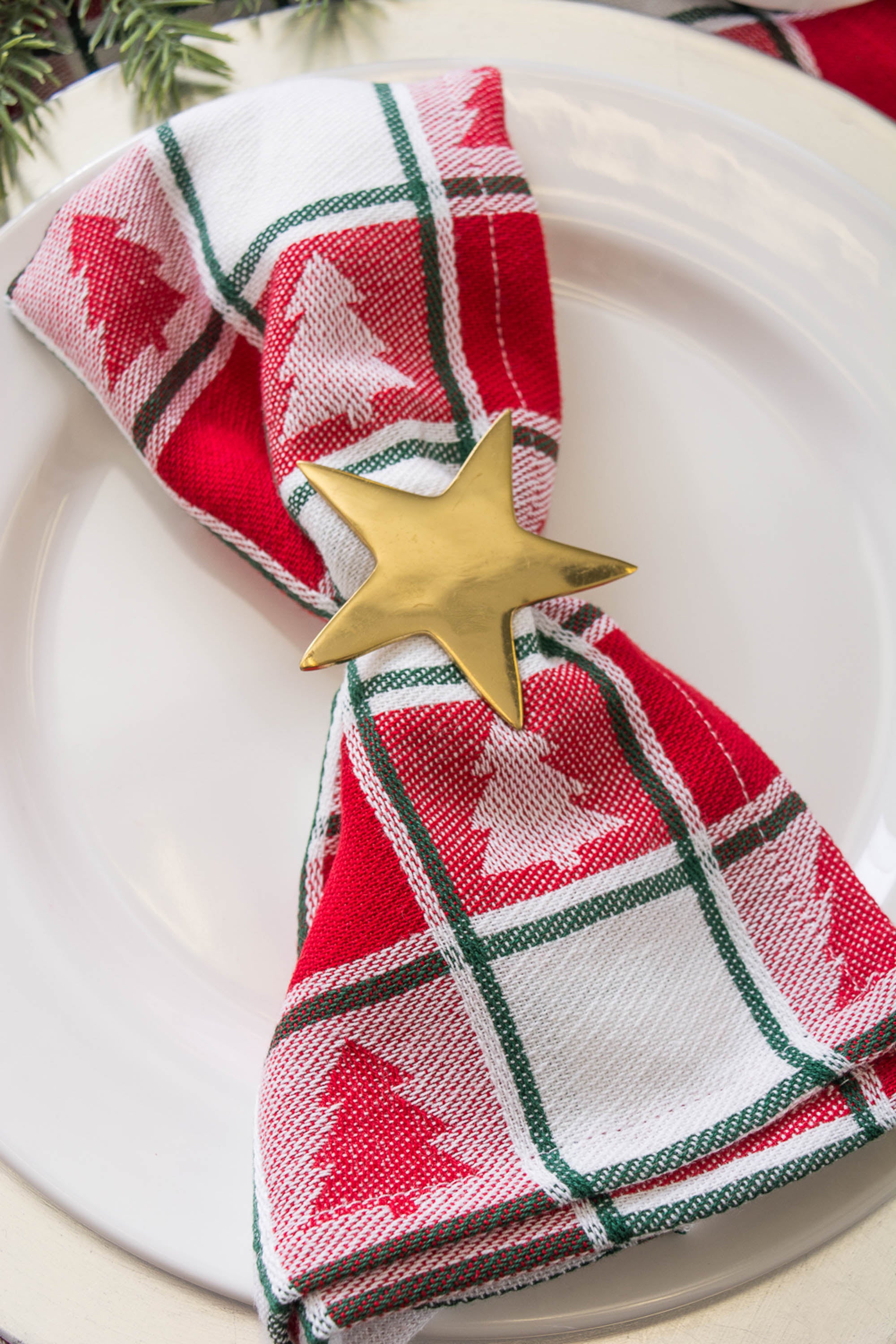 Dii Gold Star Napkin Ring (Set Of 6)