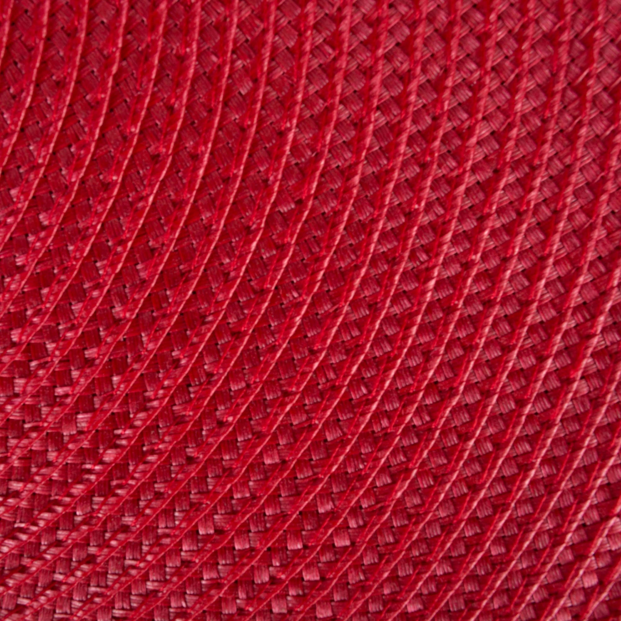 PLACEMAT ROUND WOVEN RED Set of 6