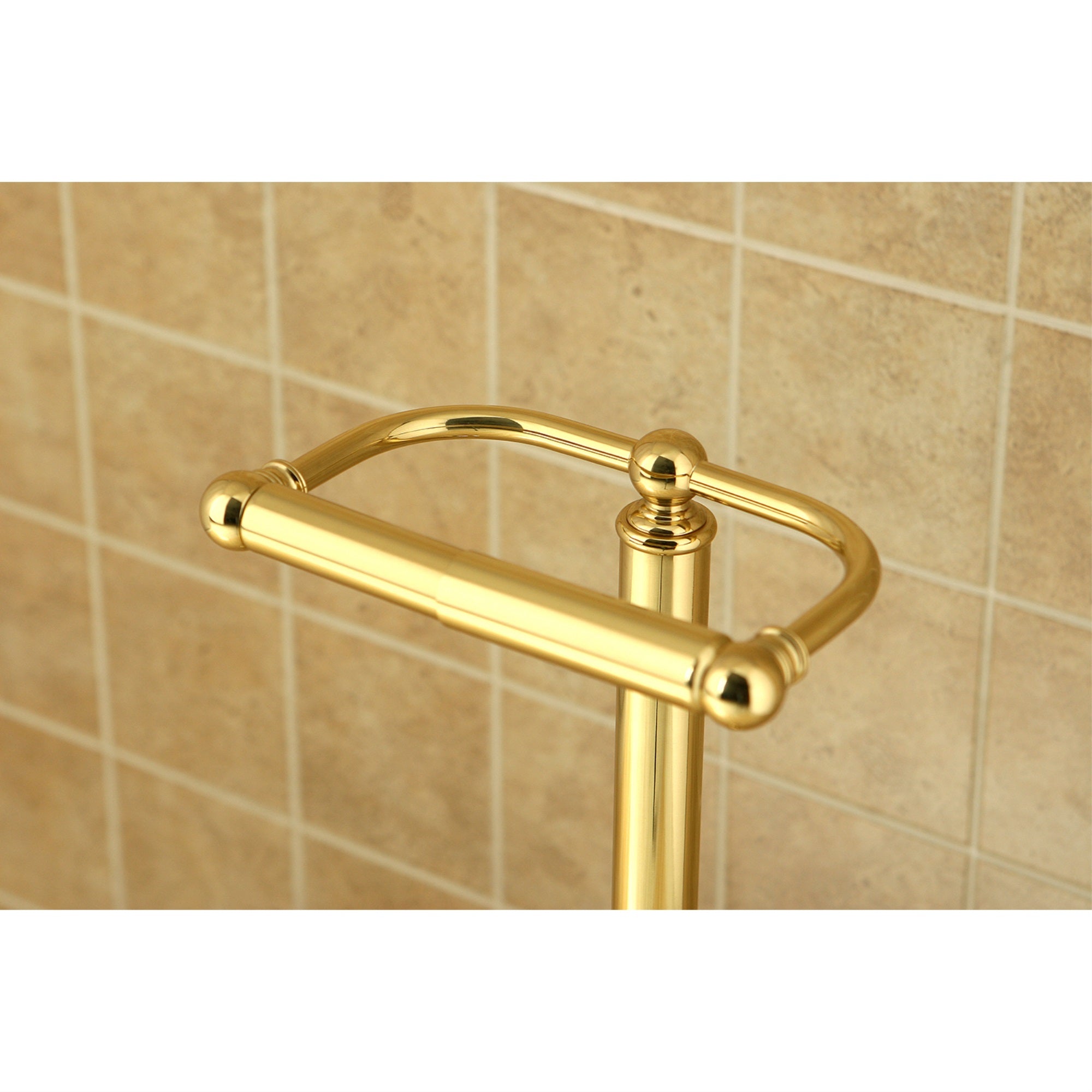 Kingston Brass CC2002 Vintage Freestanding Toilet Paper Holder  Polished Brass