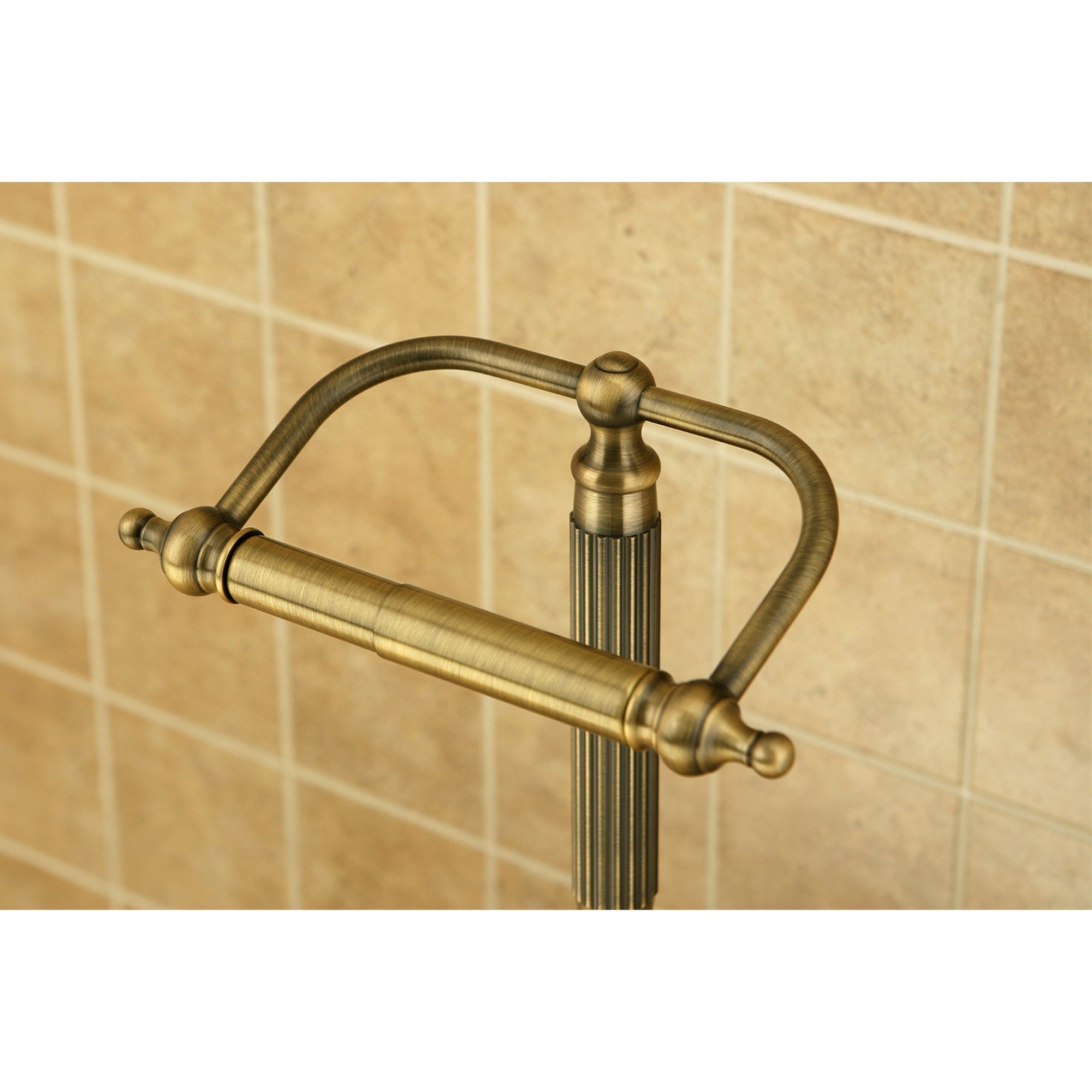 Kingston Brass CC2103 Georgian Freestanding Toilet Paper Holder  Antique Brass