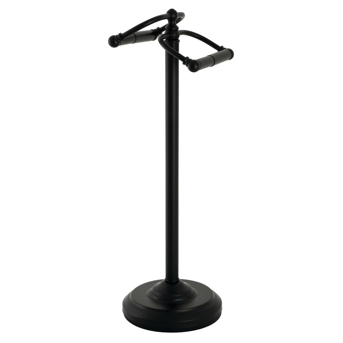 Kingston Brass Cc2200 Vintage Freestanding Double Roll Toilet Paper Holder, Matte Black