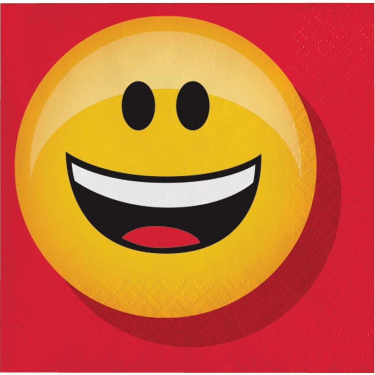 Show Your Emojions 5'' Paper Beverage Napkins: 16 Count