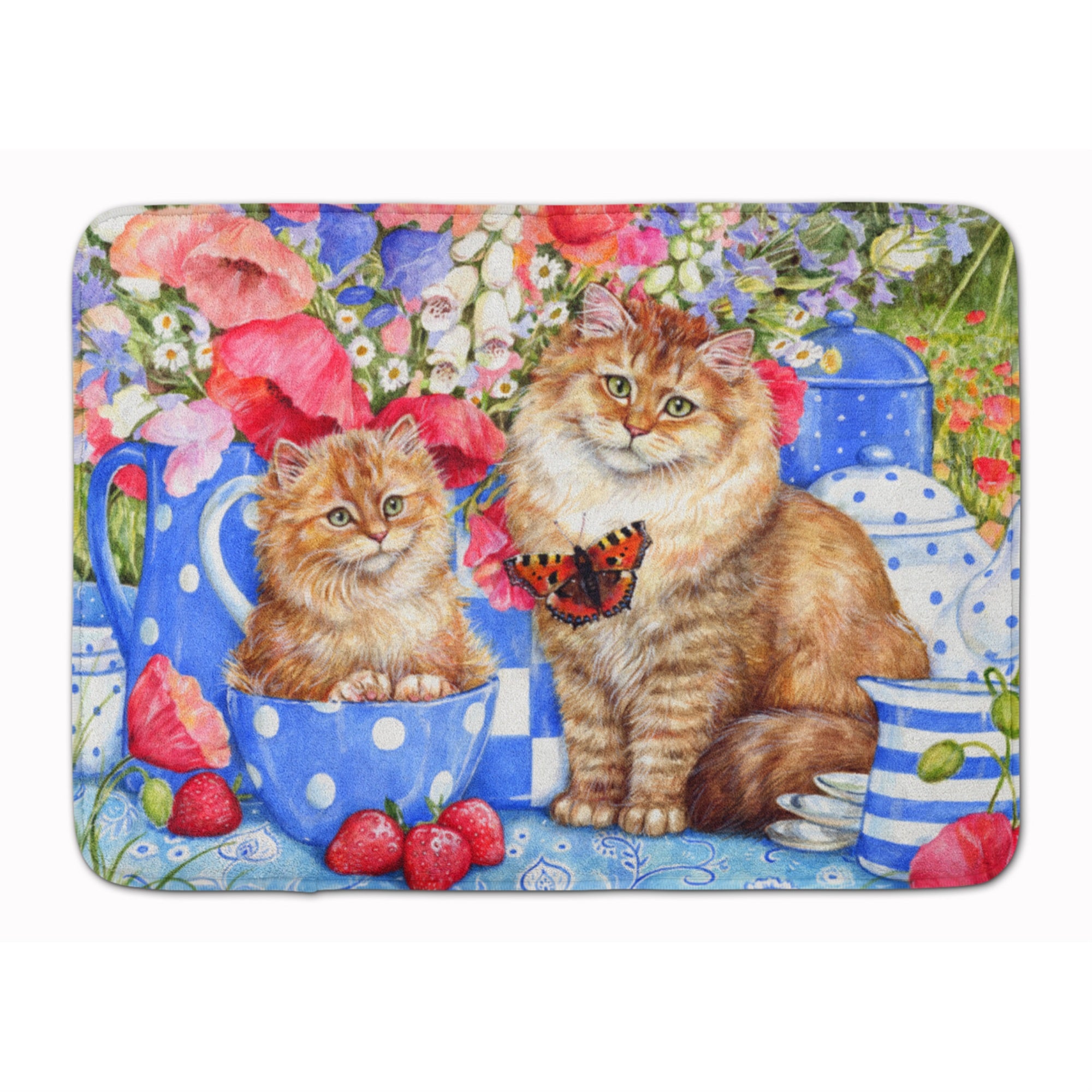 'Caroline'S Treasures Blue Cats Floor Mat, 19'''' X 27'''', Multicolor''