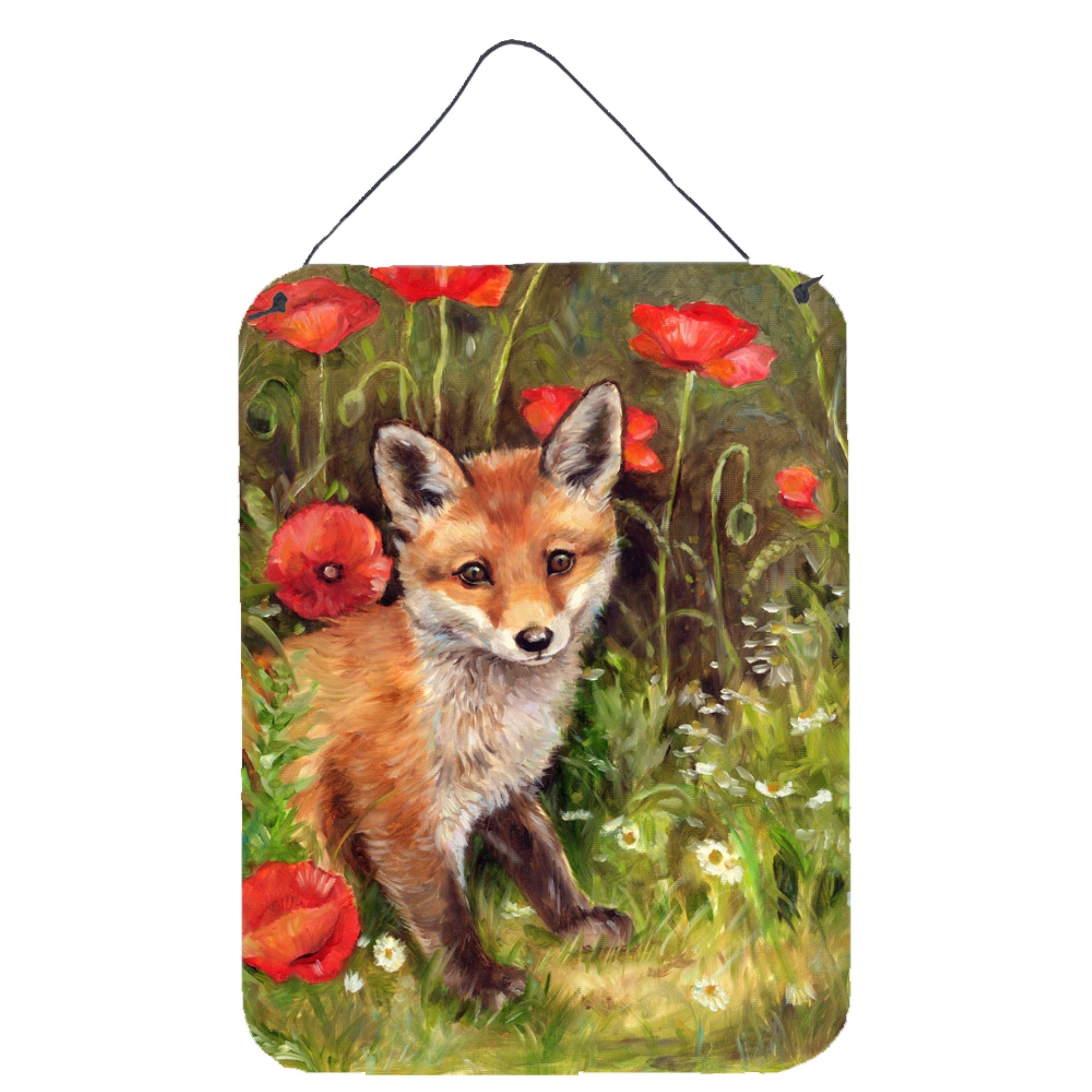 'Caroline'S Treasures Fox Cub By Debbie Cook Wall Or Door Hanging Prints Cdco0226Ds1216, 16''''H X 12''''W, Multicolor''