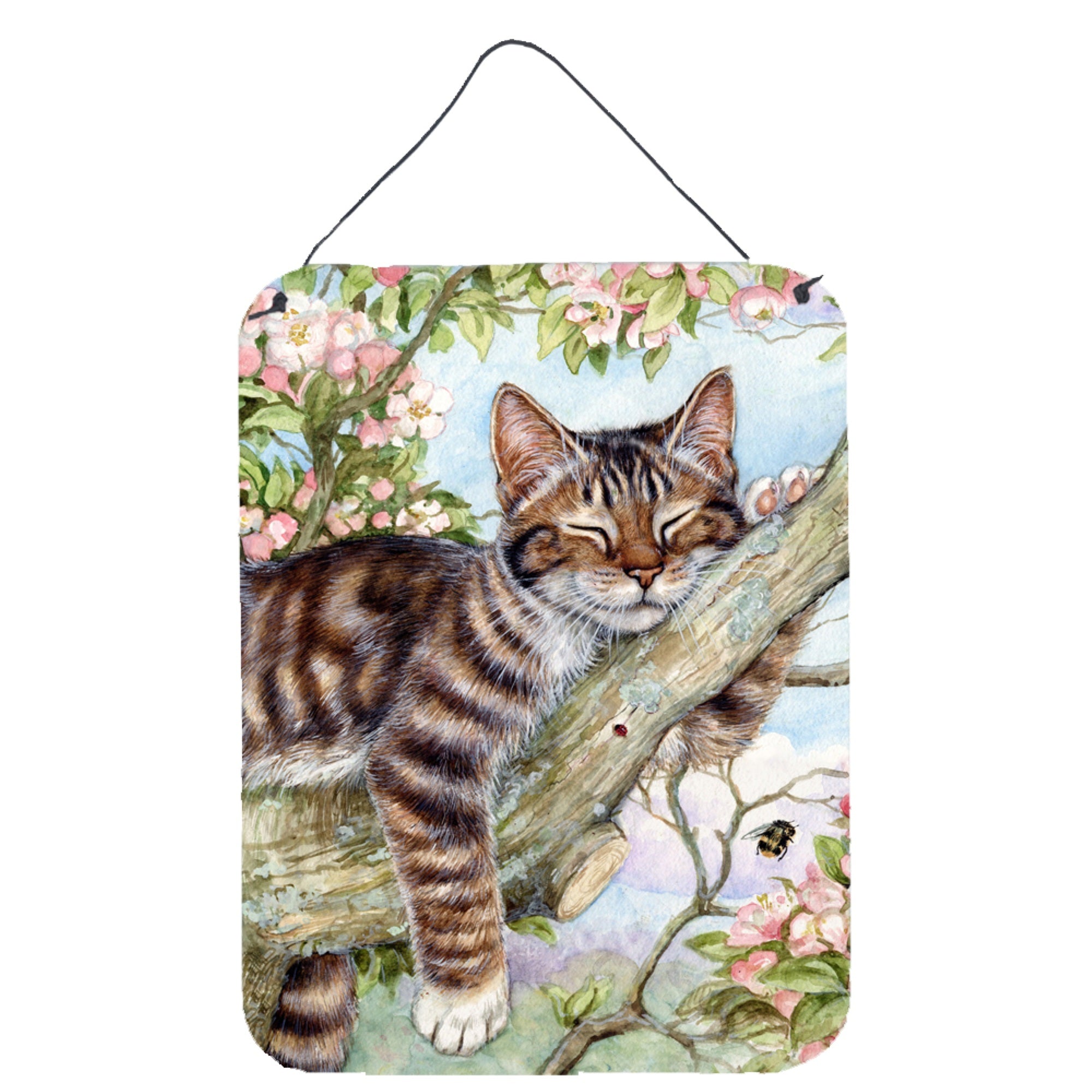 'Caroline'S Treasures Sleepy Cat By Debbie Cook Wall Or Door Hanging Prints Cdco0241Ds1216, 16Hx12W, Multicolor''