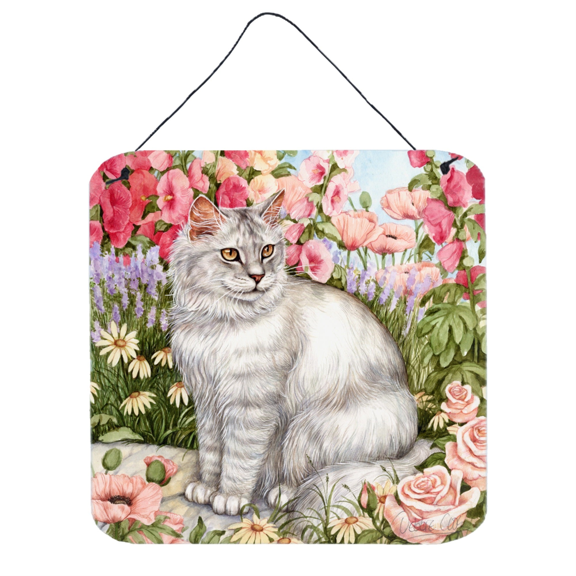 'Caroline'S Treasures Cats Just Looking In The Fish Bowl Wall Or Door Hanging Prints Cdco0244Ds66, 6Hx6W, Multicolor''