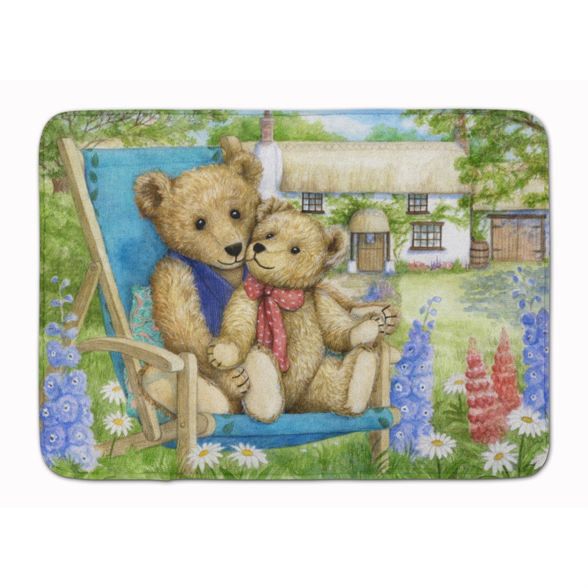 'Caroline'S Treasures Springtime Teddy Bears In Flowers, 19'''' X 27'''', Multicolor''