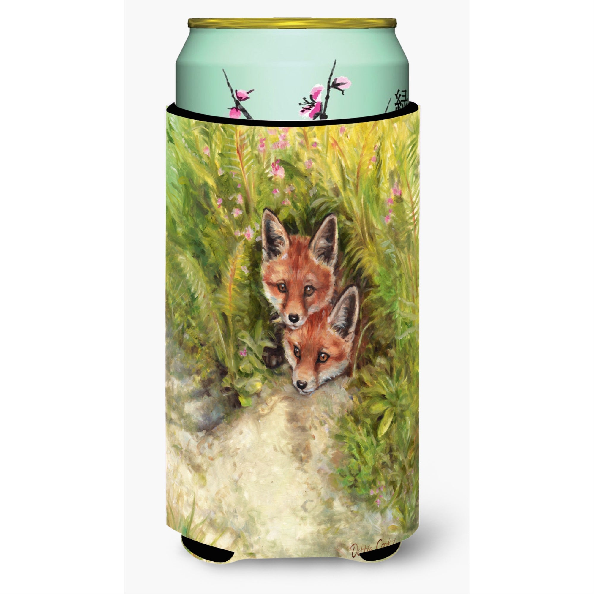 'Caroline'S Treasures Cdco0324Tbc ''''Fox Cubs Peepers By Debbie Cook'''' Tall Boy Beverage Insulator Hugger, Multicolor''