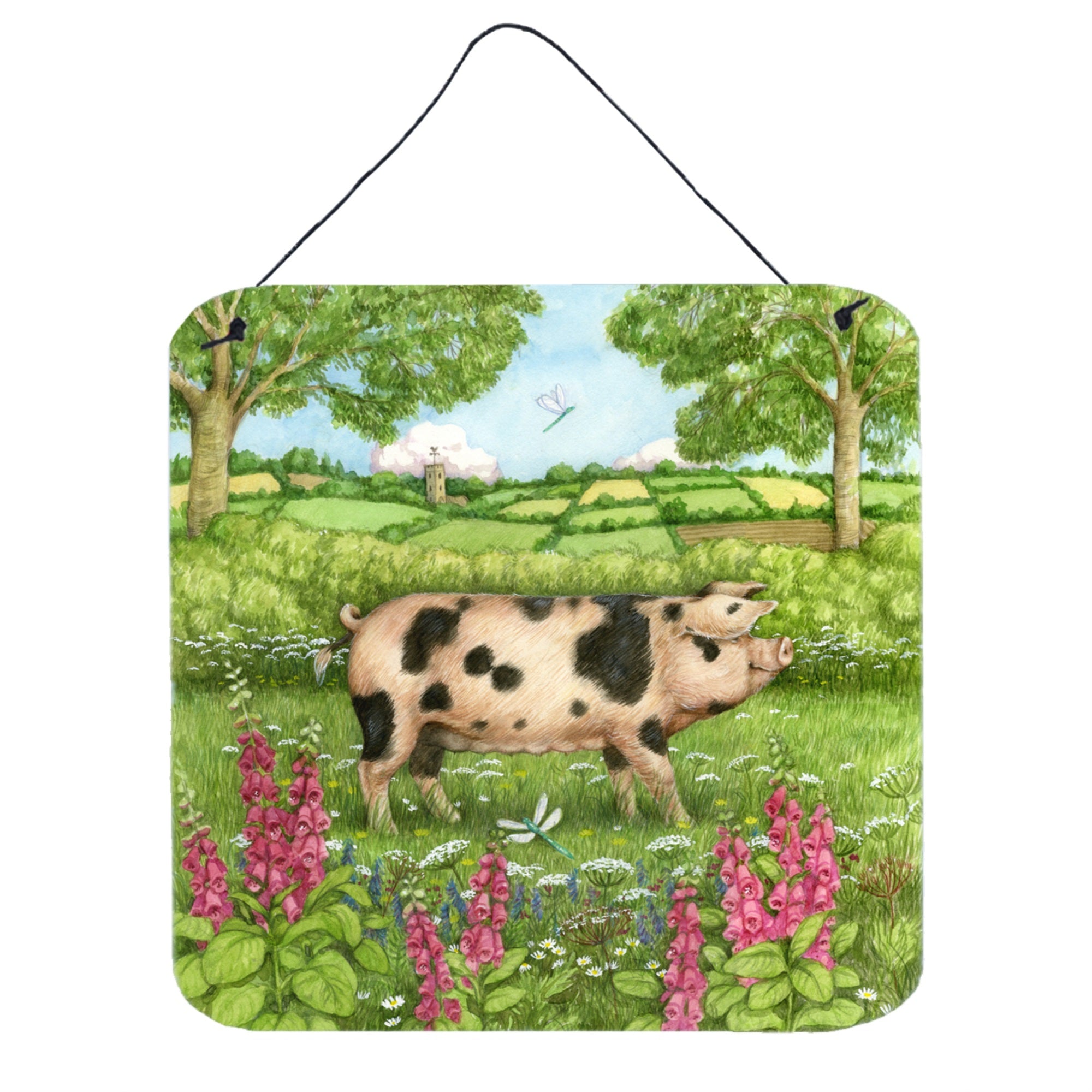 'Caroline'S Treasures Pigs Meadowsweet By Debbie Cook Wall Or Door Hanging Prints Cdco0371Ds66, 6Hx6W, Multicolor''