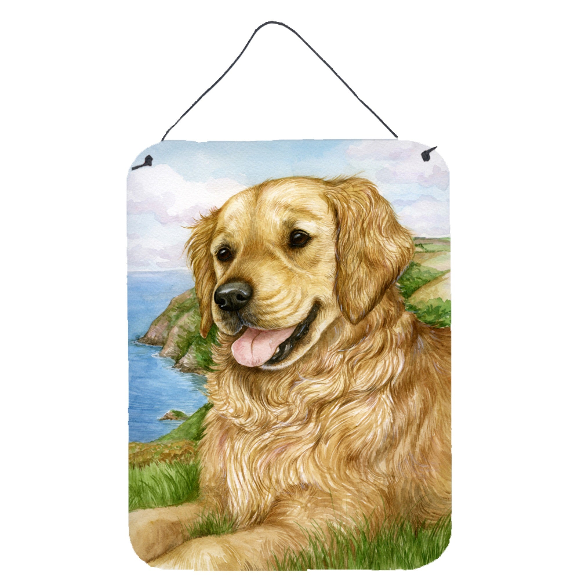 'Caroline'S Treasures Golden Retriever By Debbie Cook Wall Or Door Hanging Prints Cdco0384Ds1216, 16Hx12W, Multicolor''