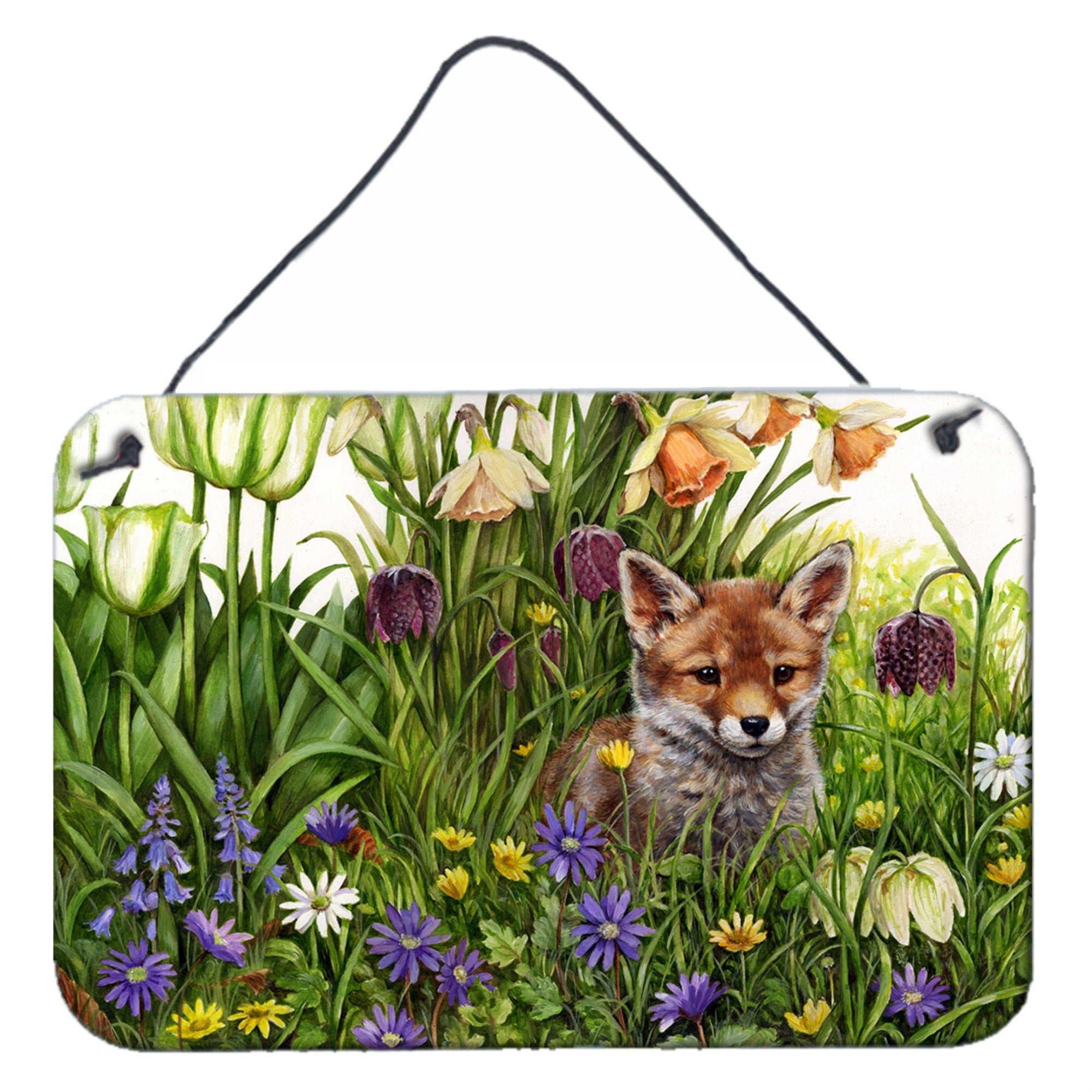 'Caroline'S Treasures April Fox By Debbie Cook Wall Or Door Hanging Prints Cdco0464Ds812, 8Hx12W, Multicolor''