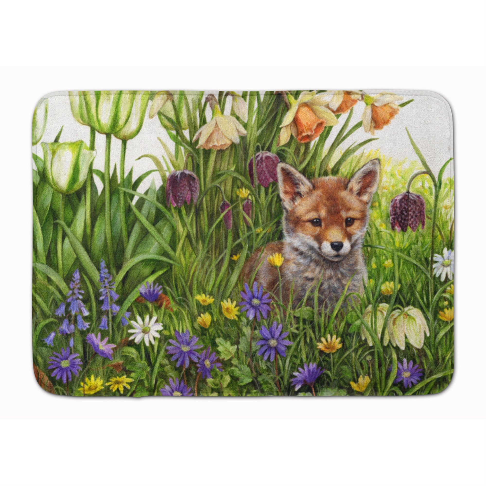 'Caroline'S Treasures April Fox By Debbie Cook Floor Mat, 19'''' X 27'''', Multicolor''