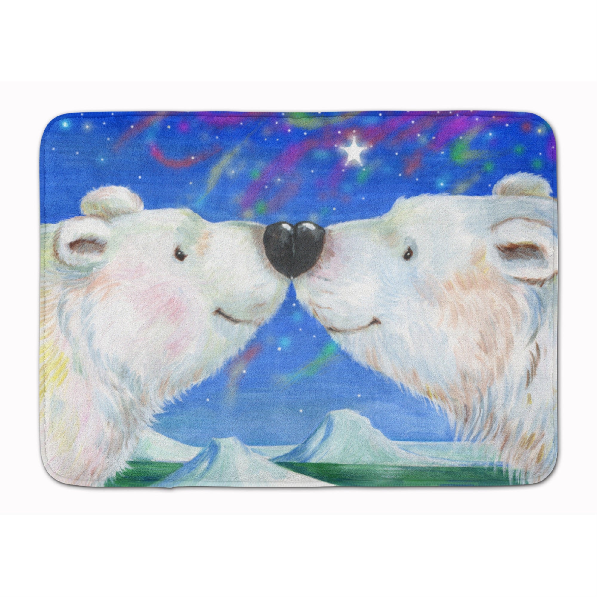 'Caroline'S Treasures Bears Polar Kiss By Debbie Cook Floor Mat, 19'''' X 27'''', Multicolor''