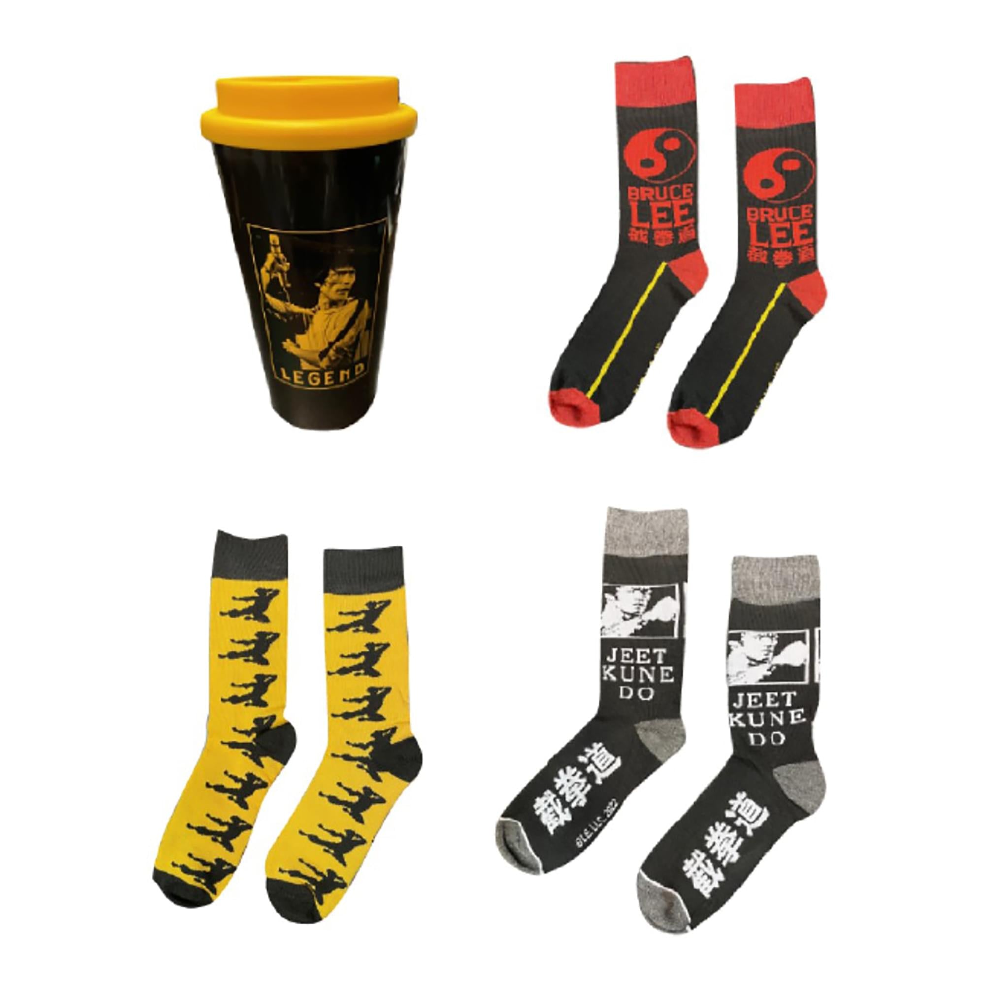 Bruce Lee Travel Mug And Sock Bundle