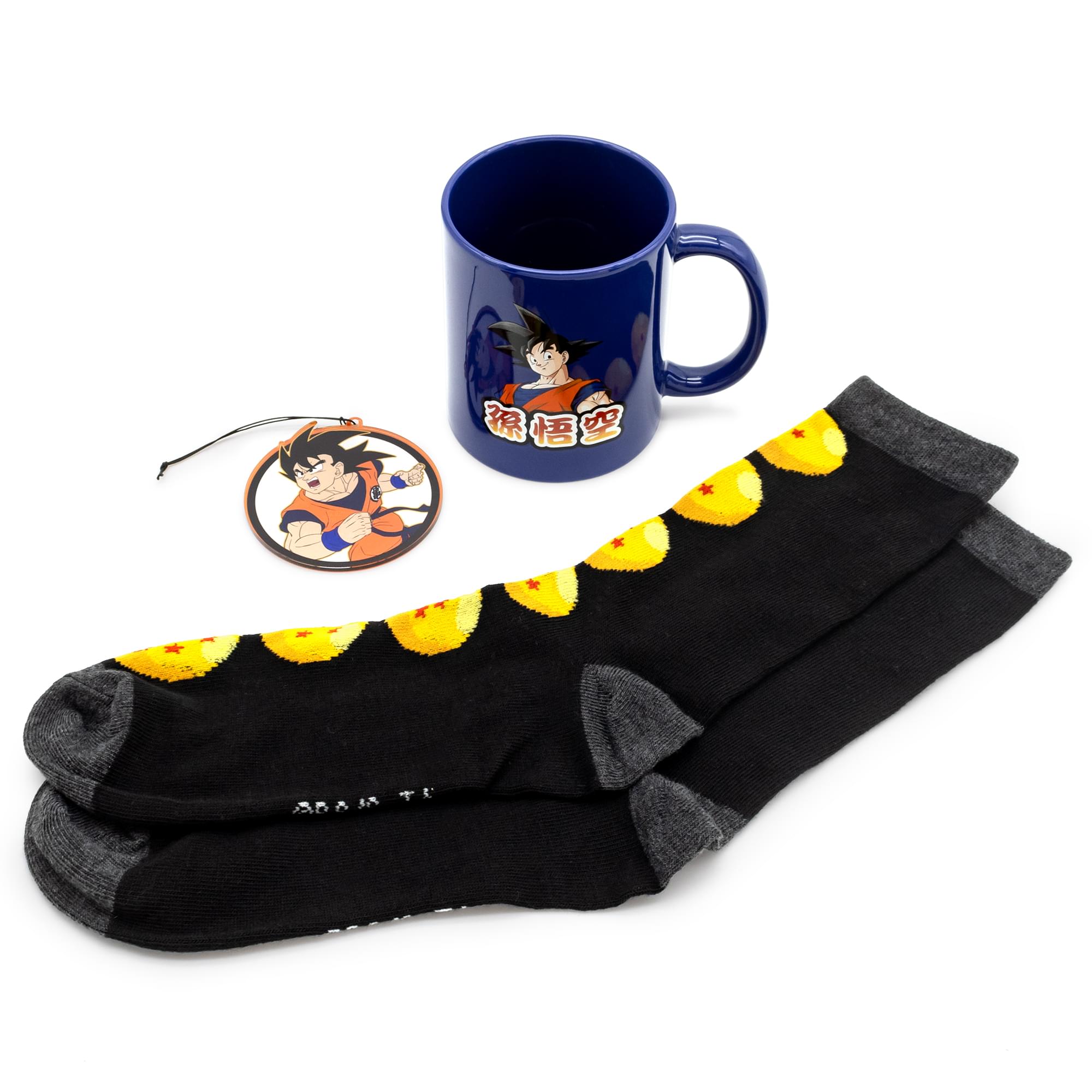 Dragon Ball Z goku Mug, Socks, and Ornament Bundle