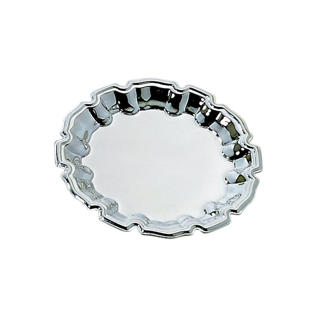 Creative Gifts International 025102 8.5 in. Stainless Steel Chippendale Tray