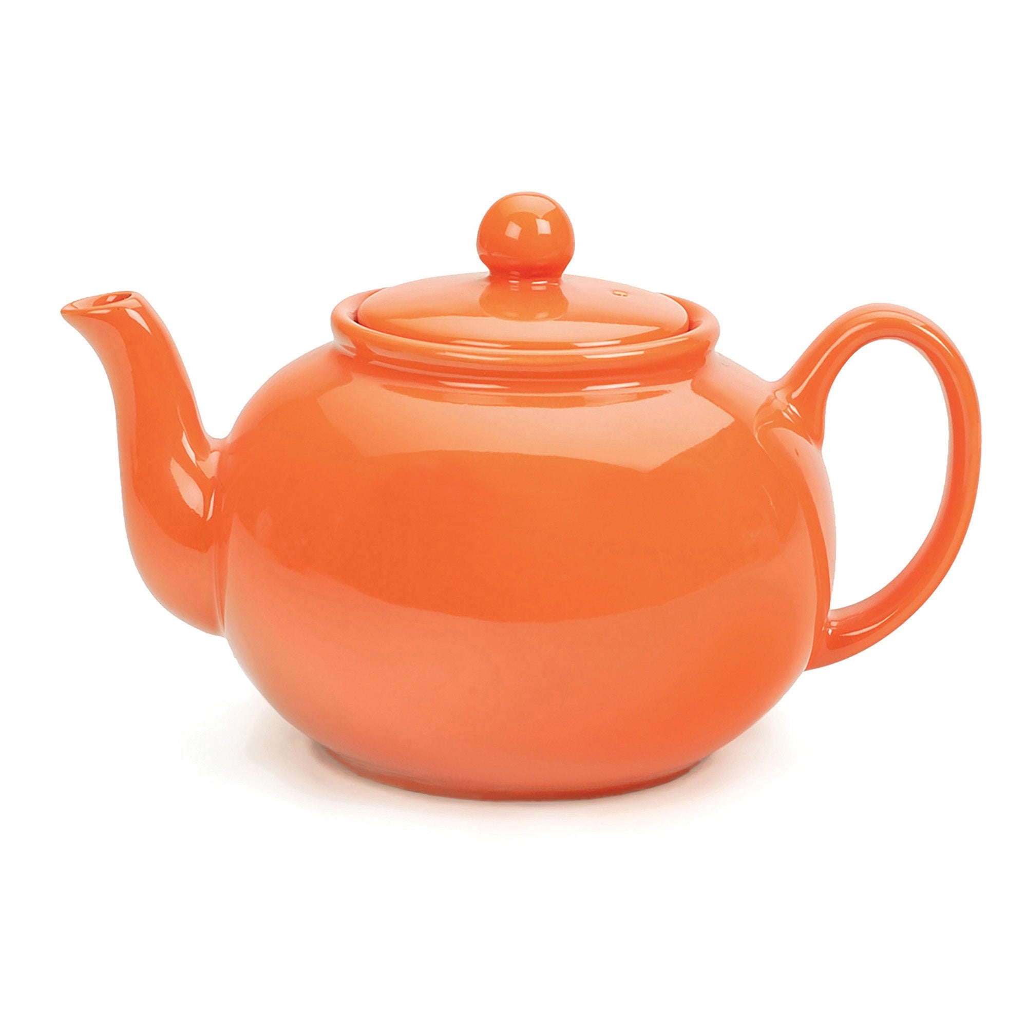 Rsvp International Stoneware Teapot, Orange