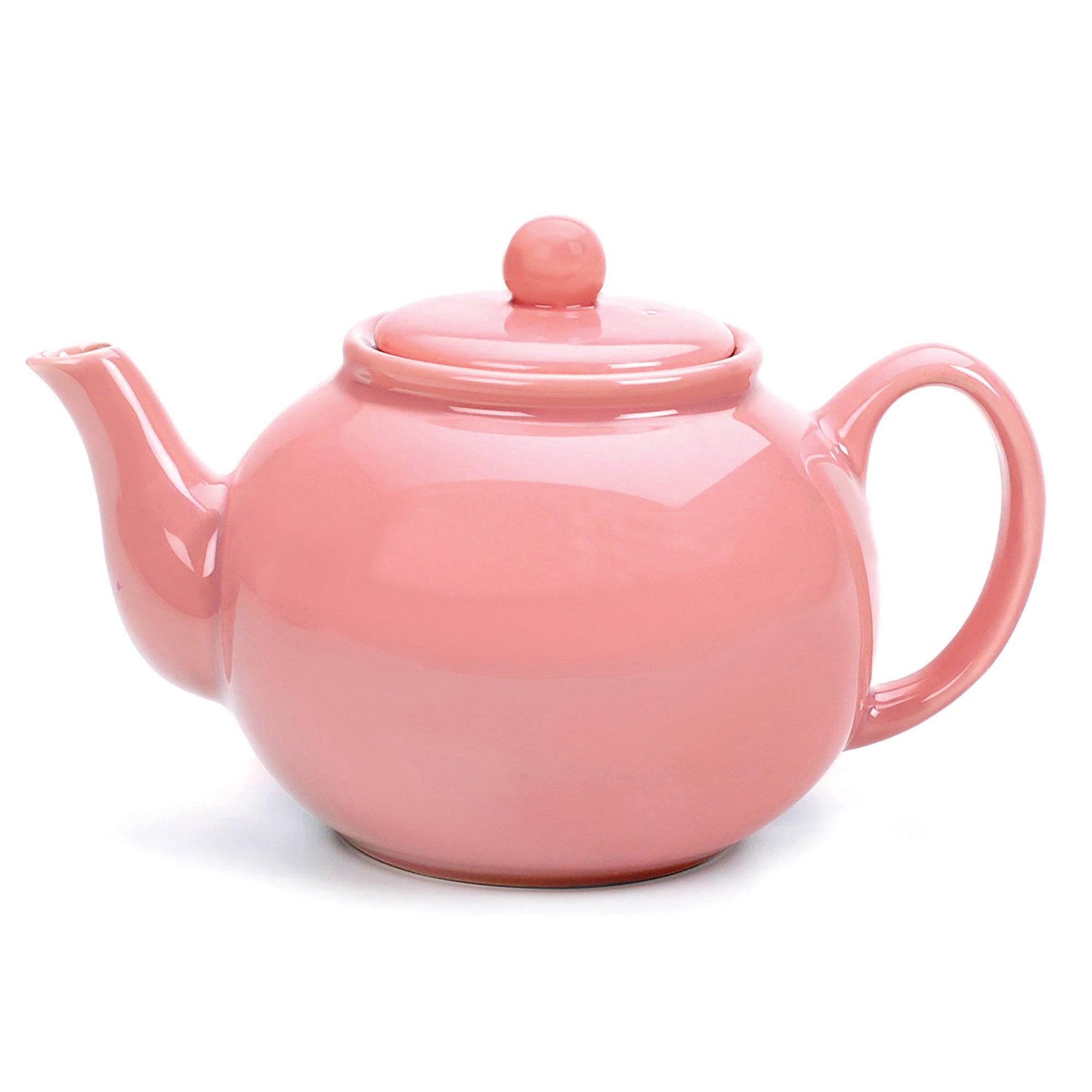 RSVP International Stoneware Teapot, Pink